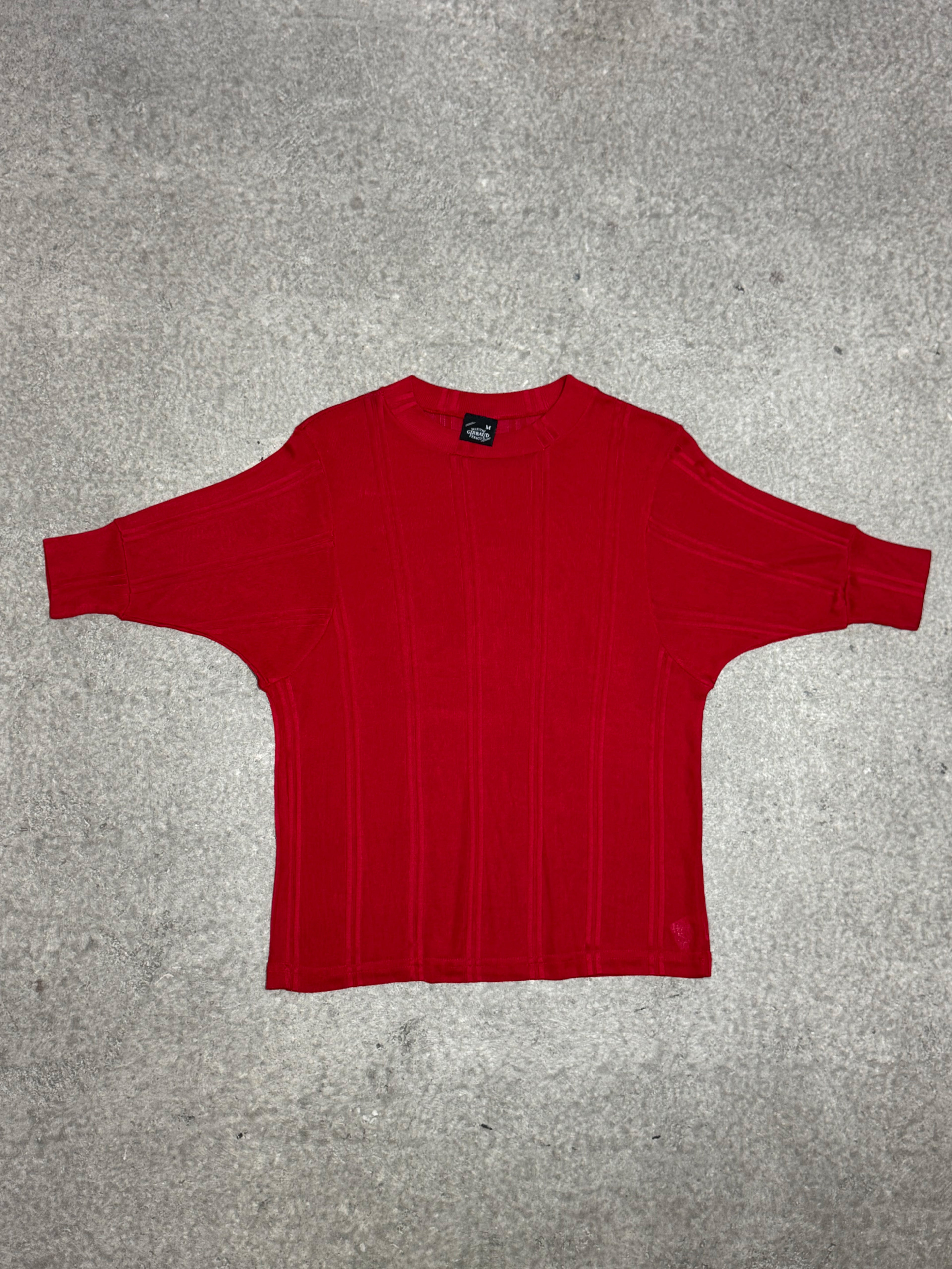1980S MARITHÉ + FRANÇOIS GIRBAUD PUFF SLEEVES RED TOP