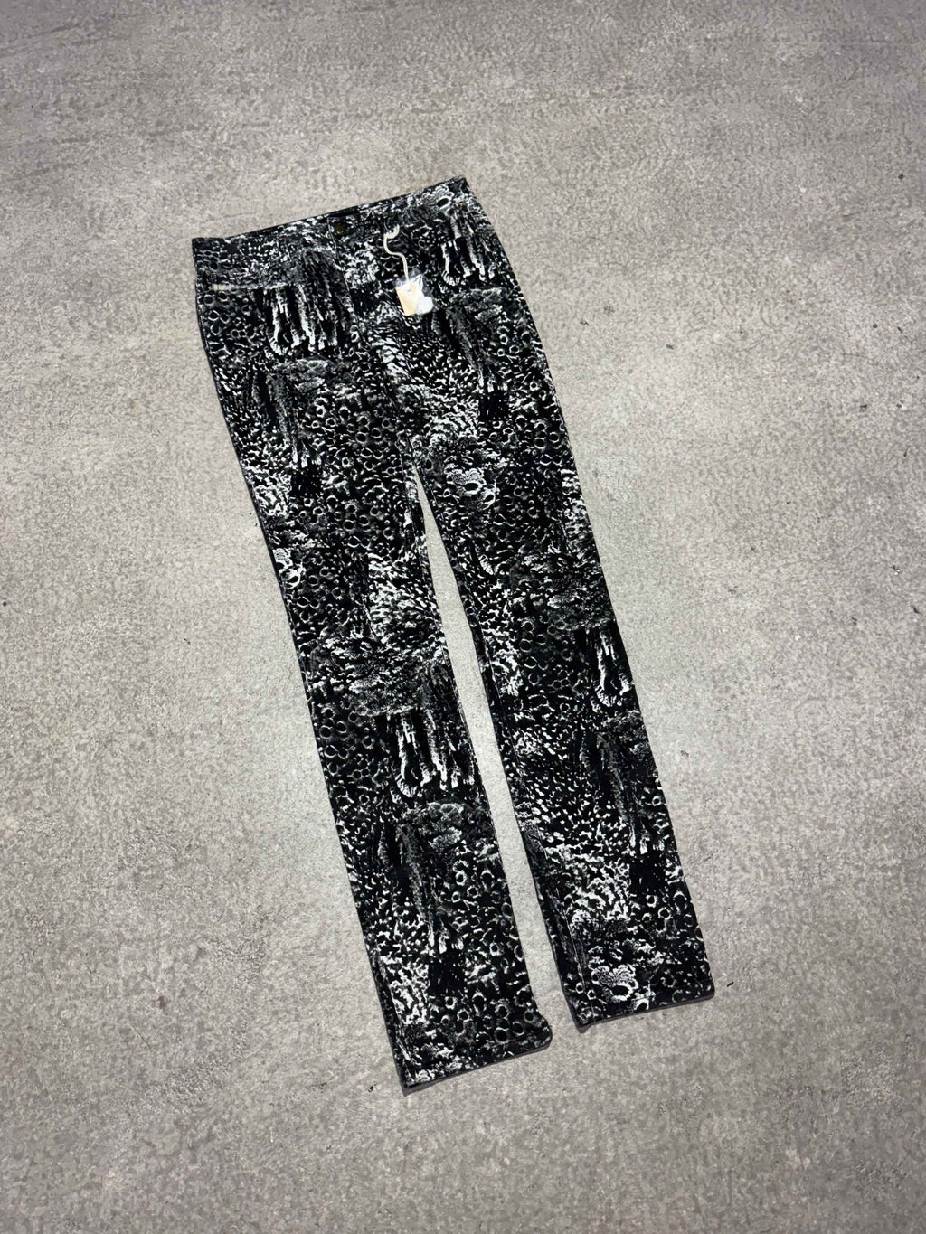 2000S DIESEL BLACK CAMOUFLAGE SKINNY JEANS