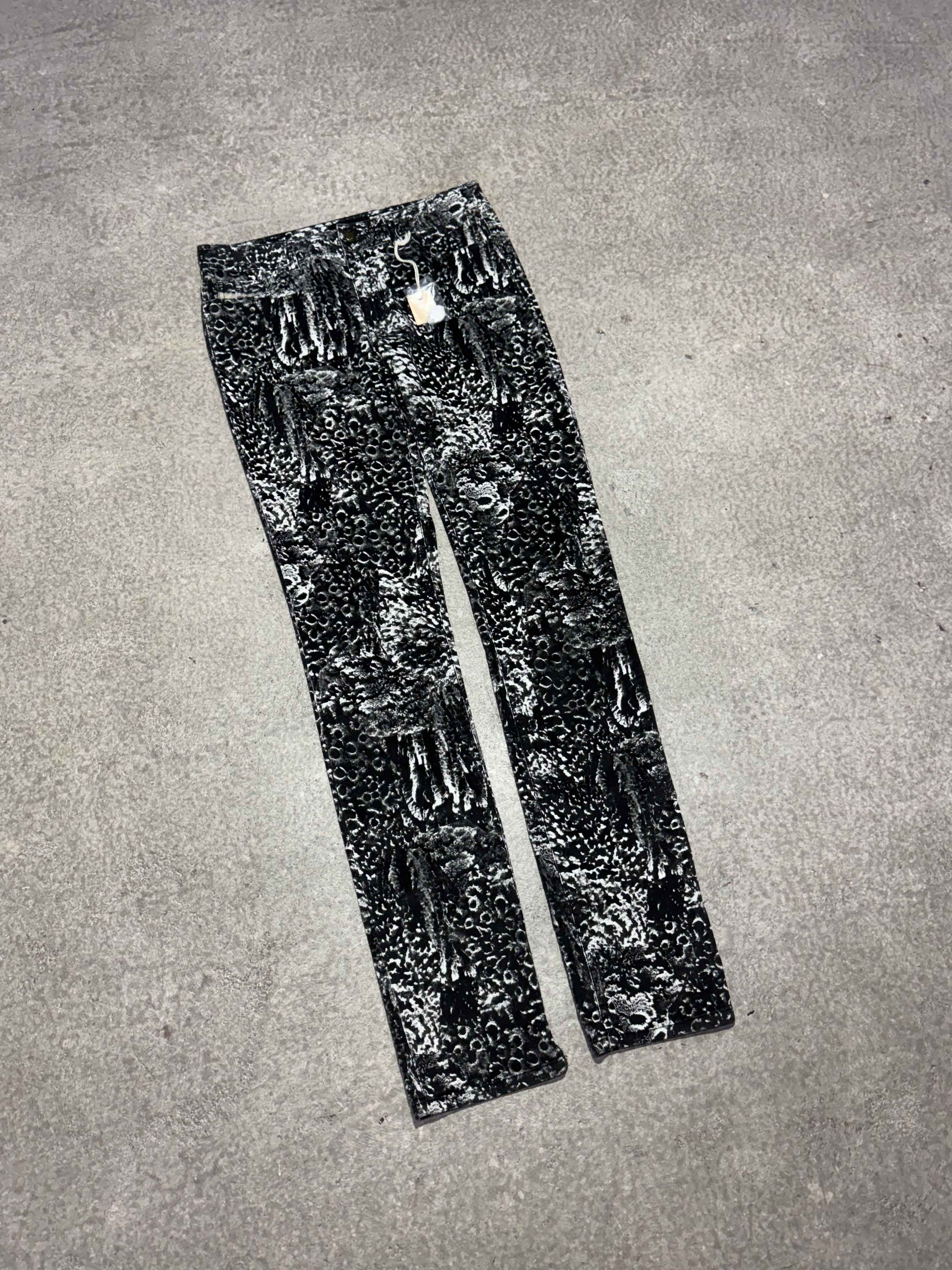 2000S DIESEL BLACK CAMOUFLAGE SKINNY JEANS