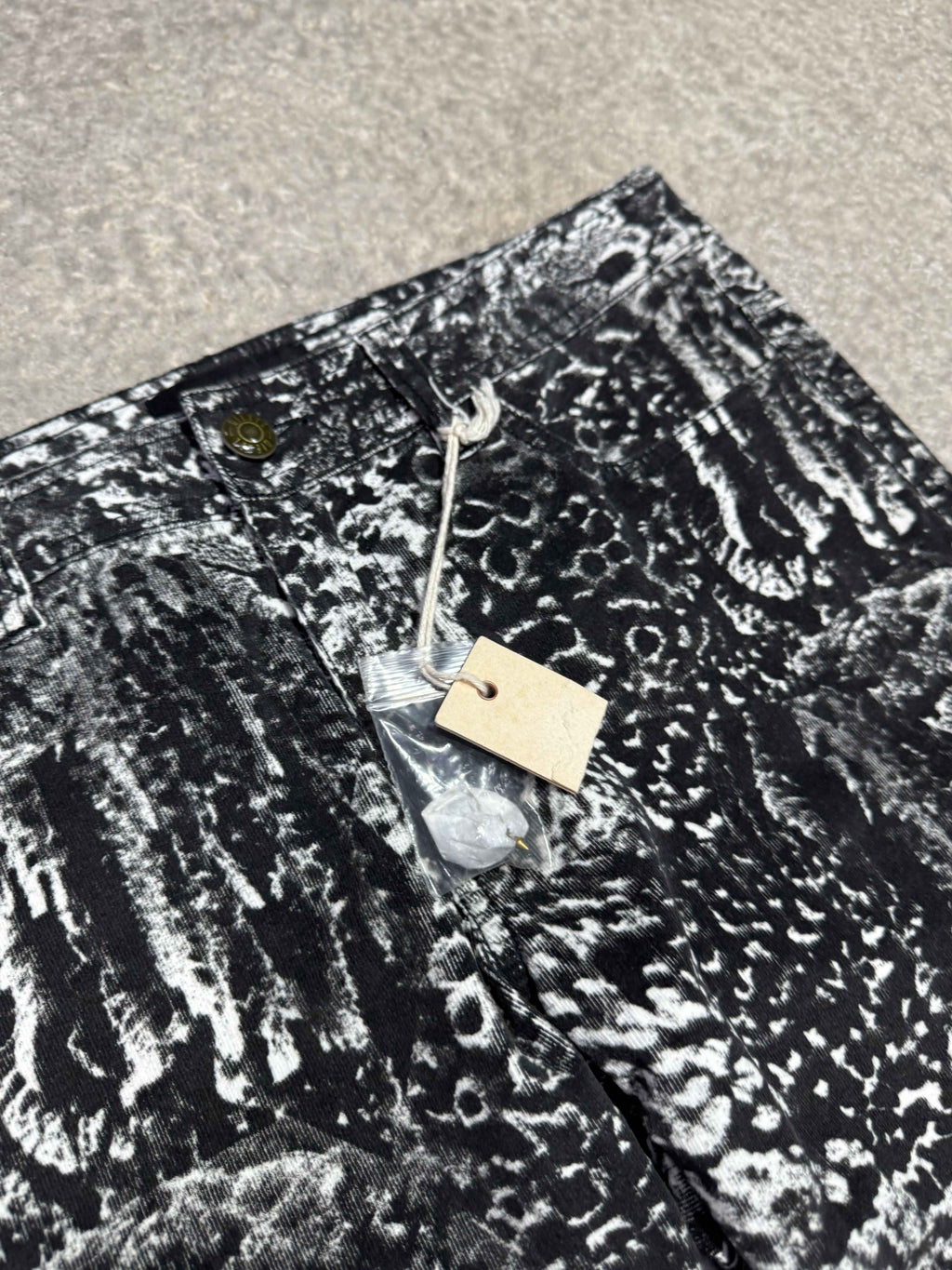 2000S DIESEL BLACK CAMOUFLAGE SKINNY JEANS