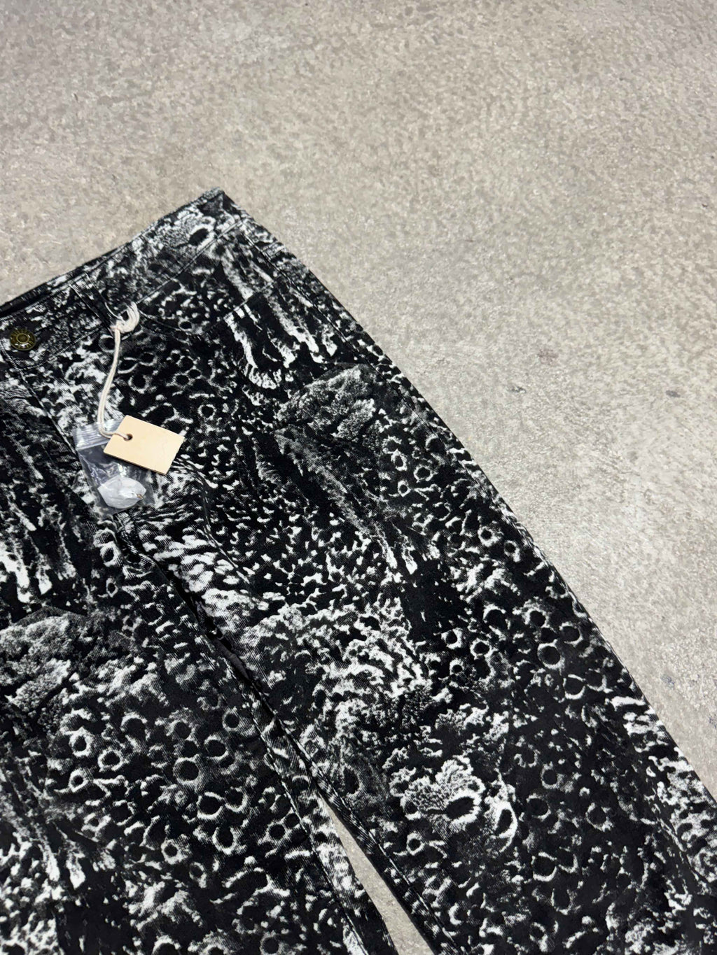 2000S DIESEL BLACK CAMOUFLAGE SKINNY JEANS