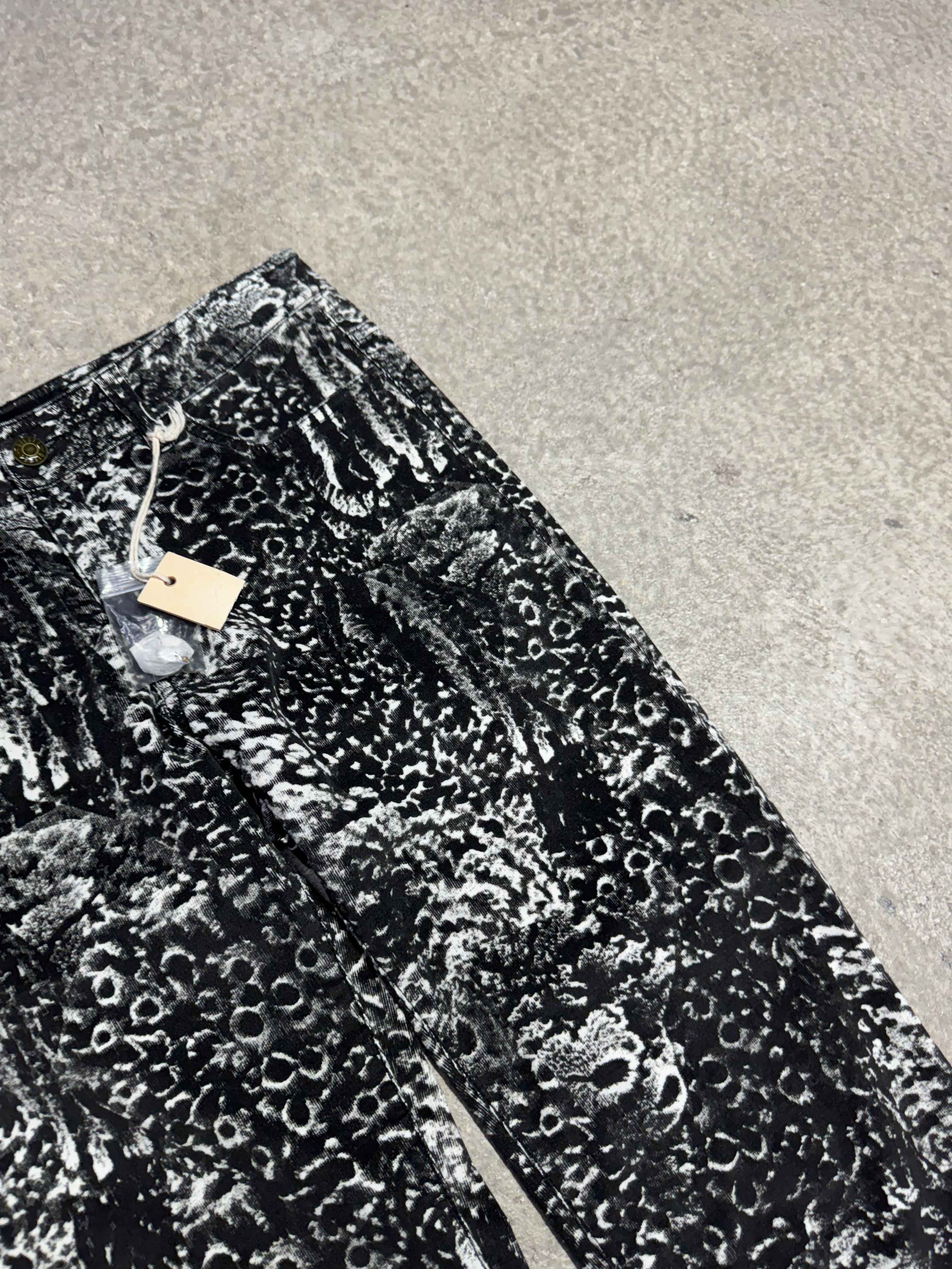 2000S DIESEL BLACK CAMOUFLAGE SKINNY JEANS