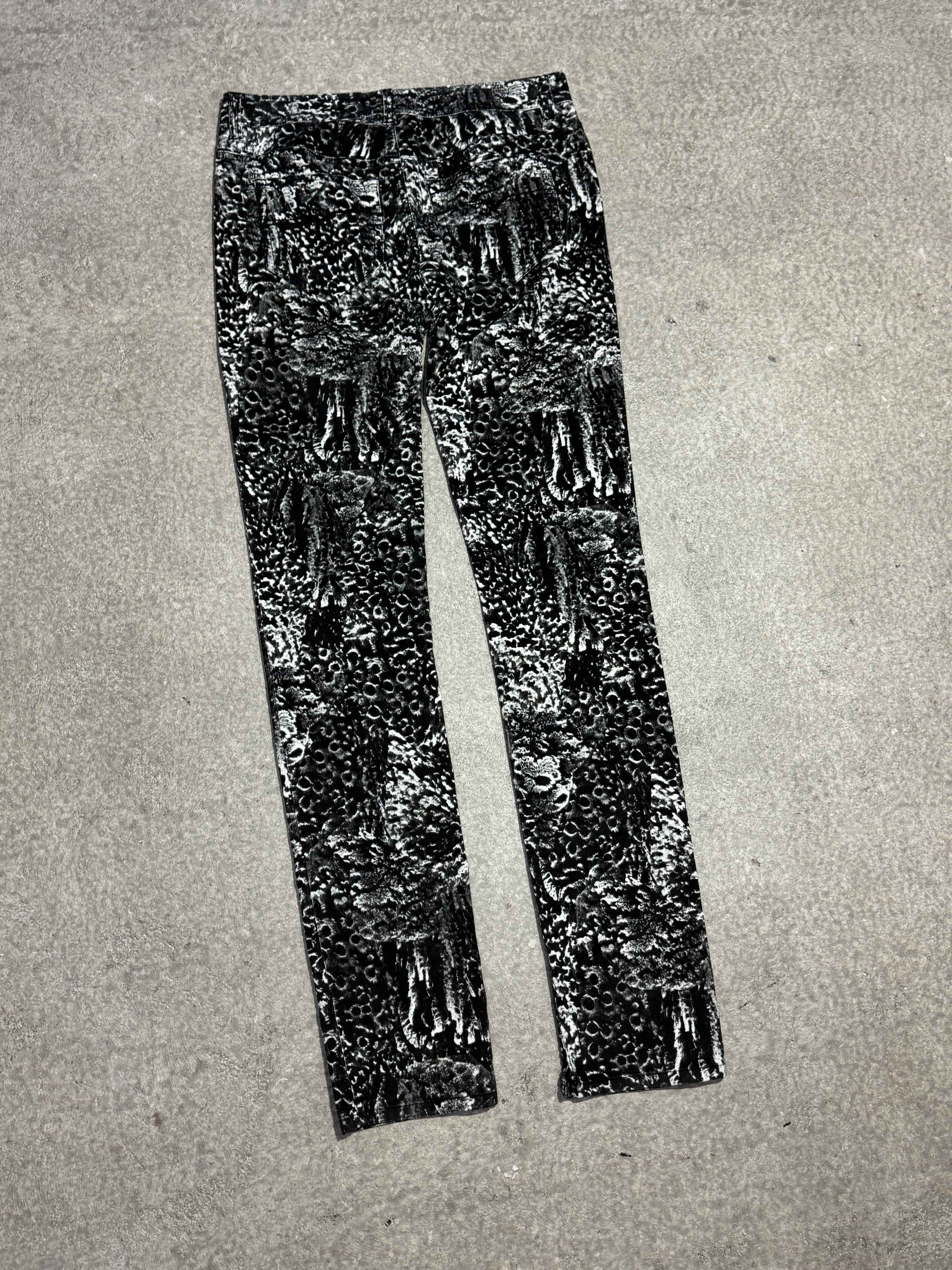 2000S DIESEL BLACK CAMOUFLAGE SKINNY JEANS