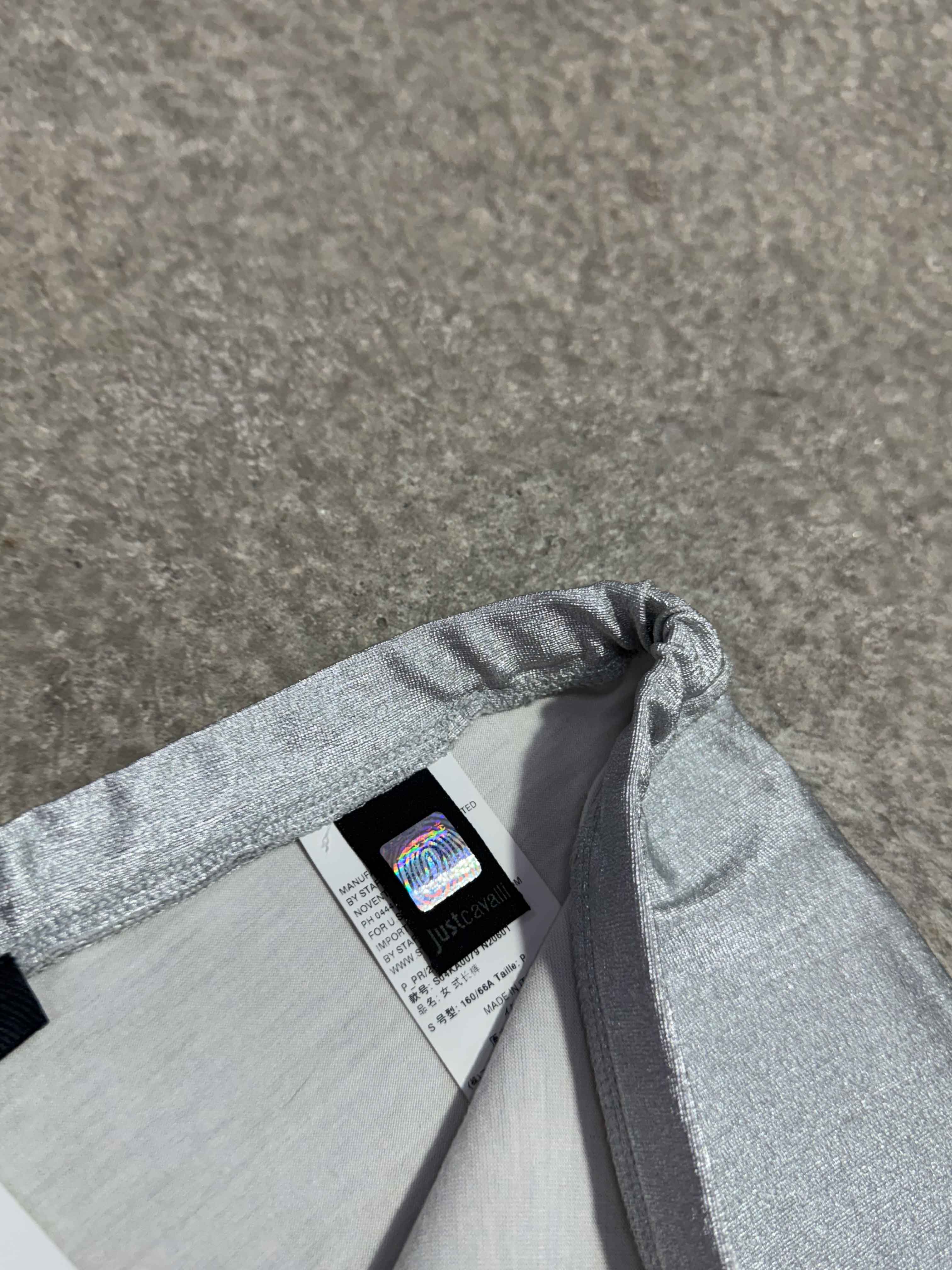 2000S JUST CAVALLI SILVER LEGGINS