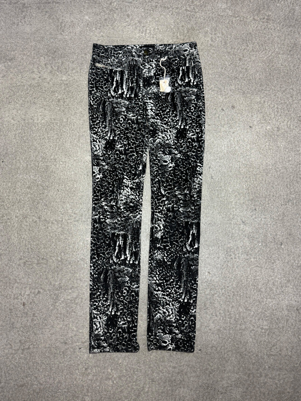 2000S DIESEL BLACK CAMOUFLAGE SKINNY JEANS