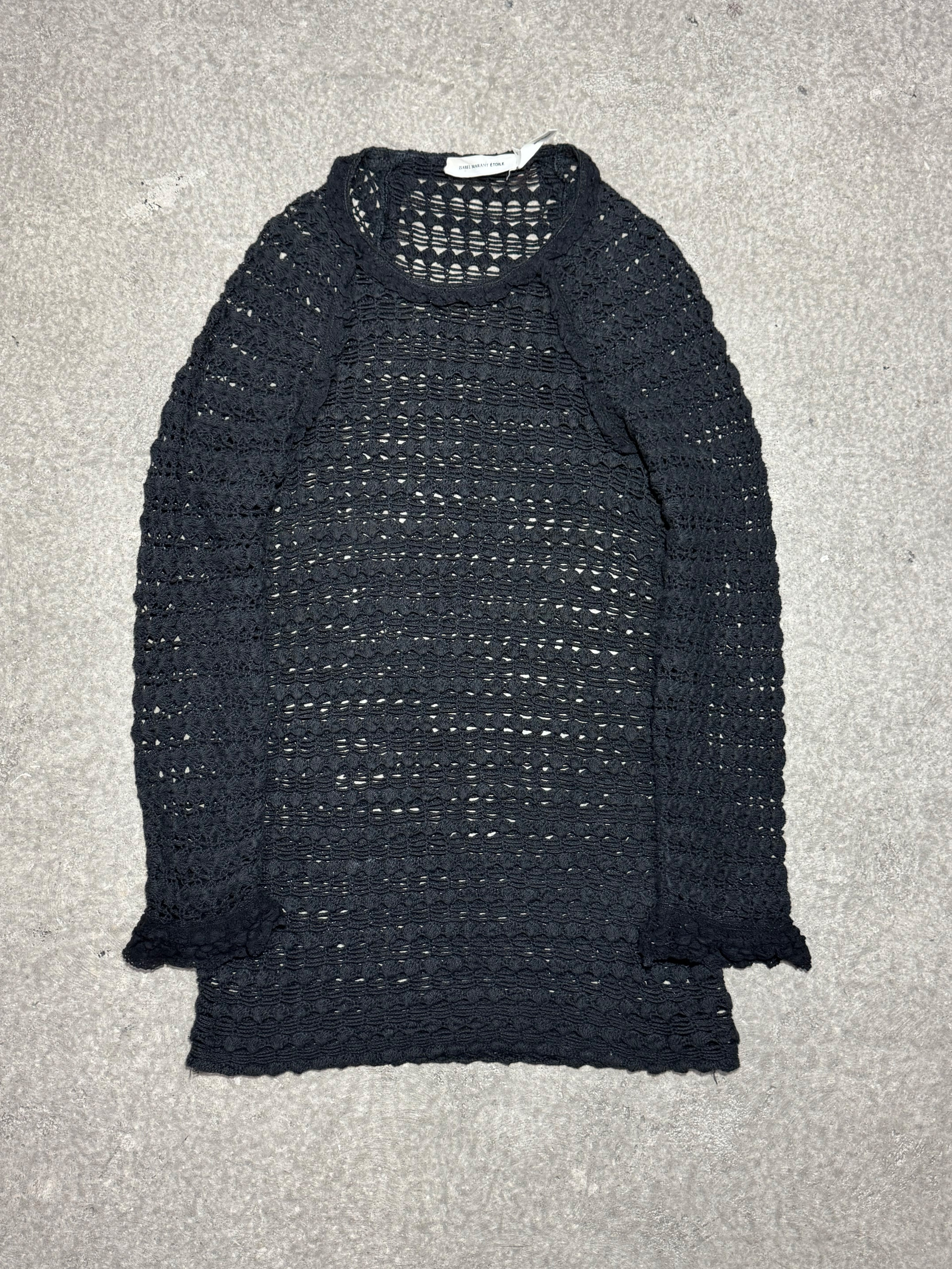 2010S ISABEL MARANT ETOILE MESH LONG SLEEVE BLACK