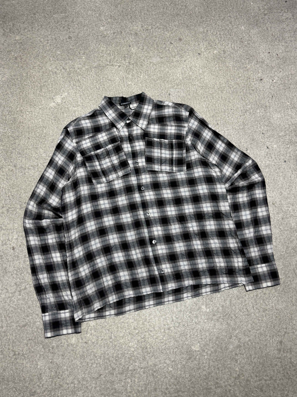 ANN DEMEULEMEESTER WRINKLED FLANNEL SHIRT