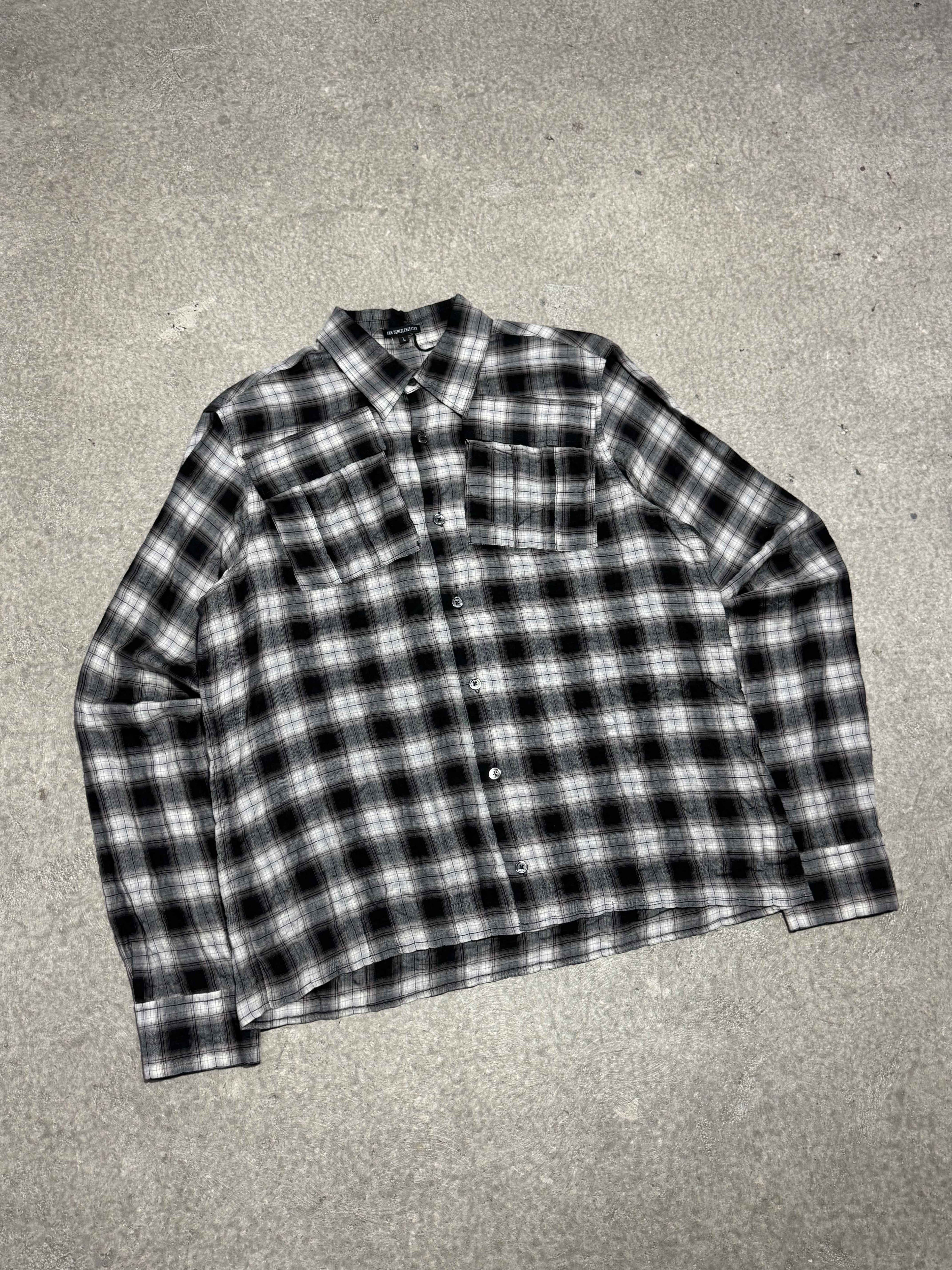 ANN DEMEULEMEESTER WRINKLED FLANNEL SHIRT