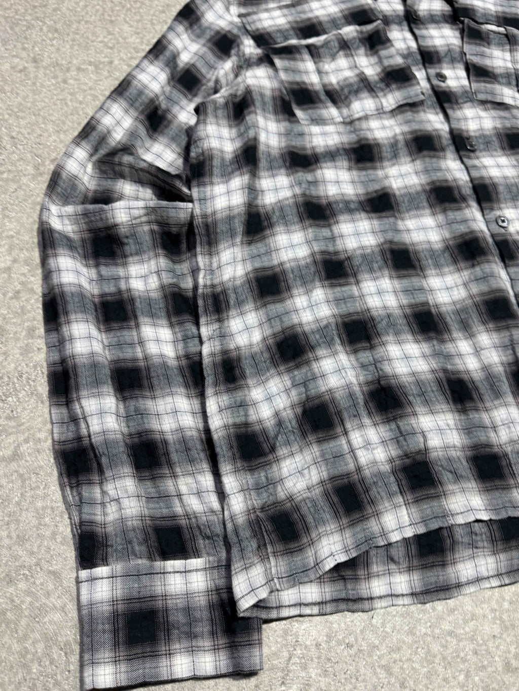 ANN DEMEULEMEESTER WRINKLED FLANNEL SHIRT