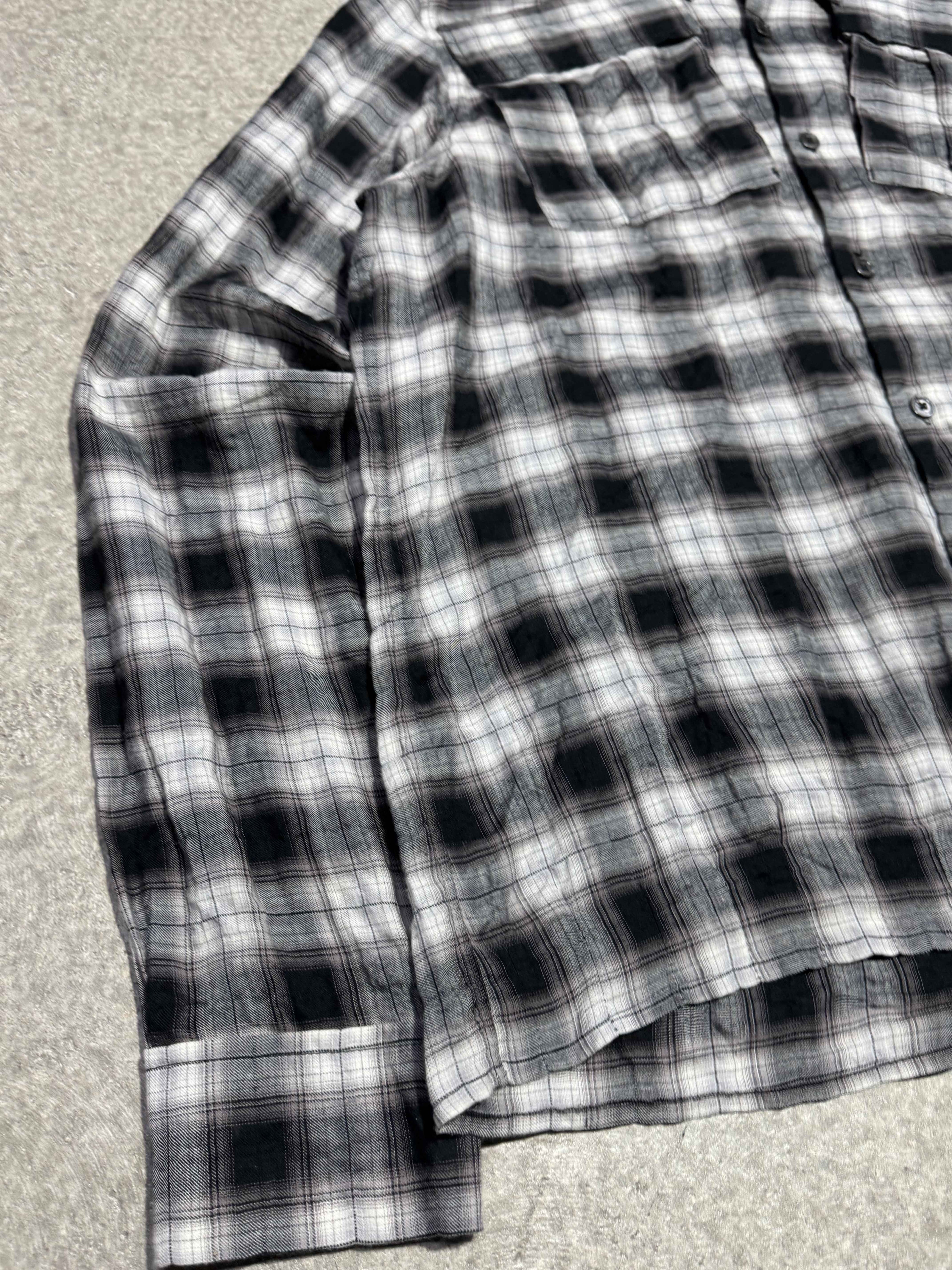 ANN DEMEULEMEESTER WRINKLED FLANNEL SHIRT