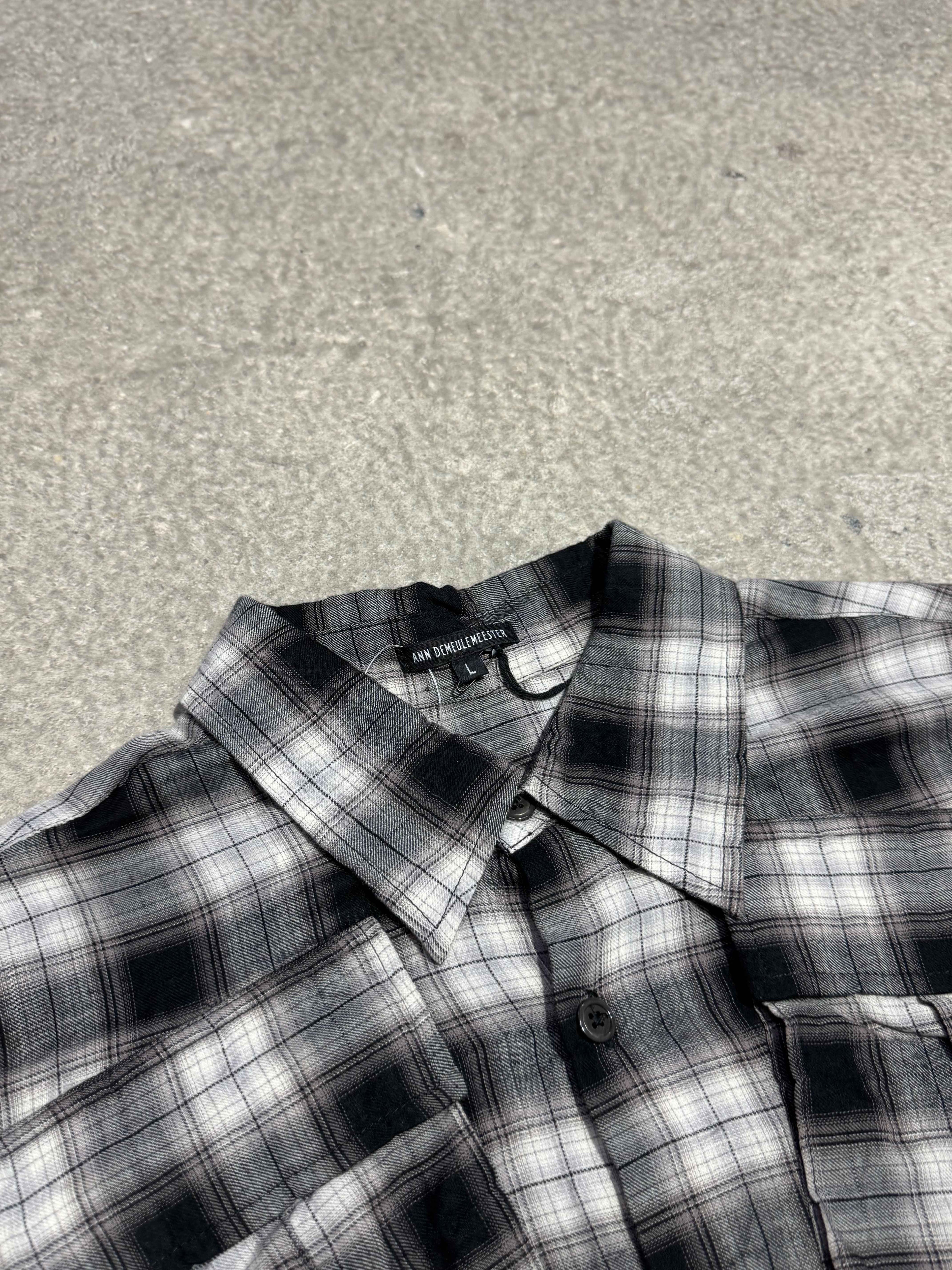 ANN DEMEULEMEESTER WRINKLED FLANNEL SHIRT