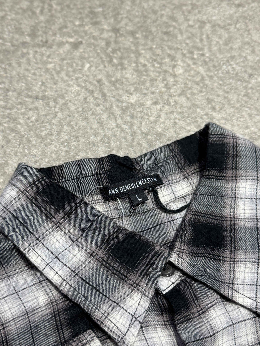 ANN DEMEULEMEESTER WRINKLED FLANNEL SHIRT