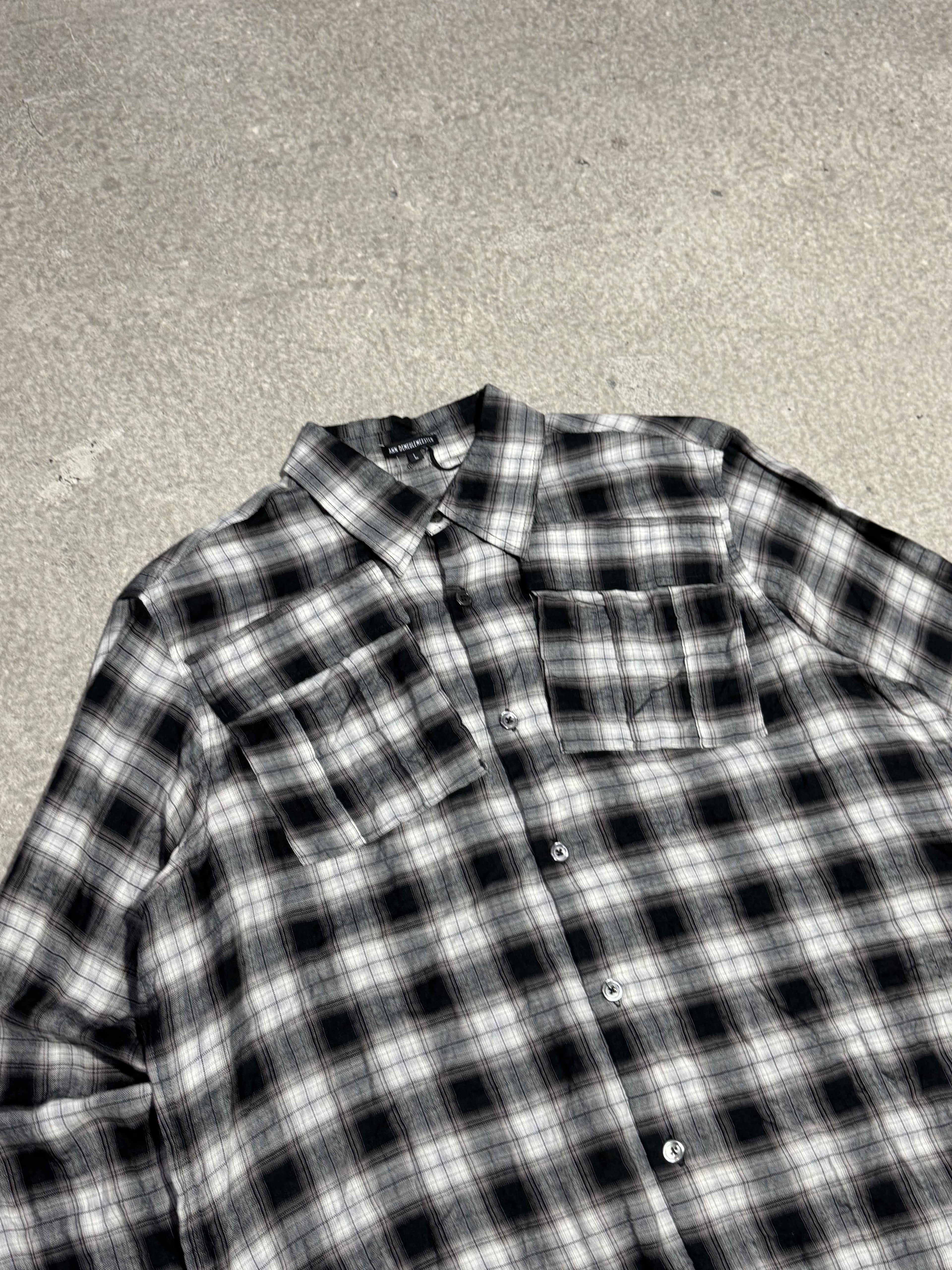 ANN DEMEULEMEESTER WRINKLED FLANNEL SHIRT