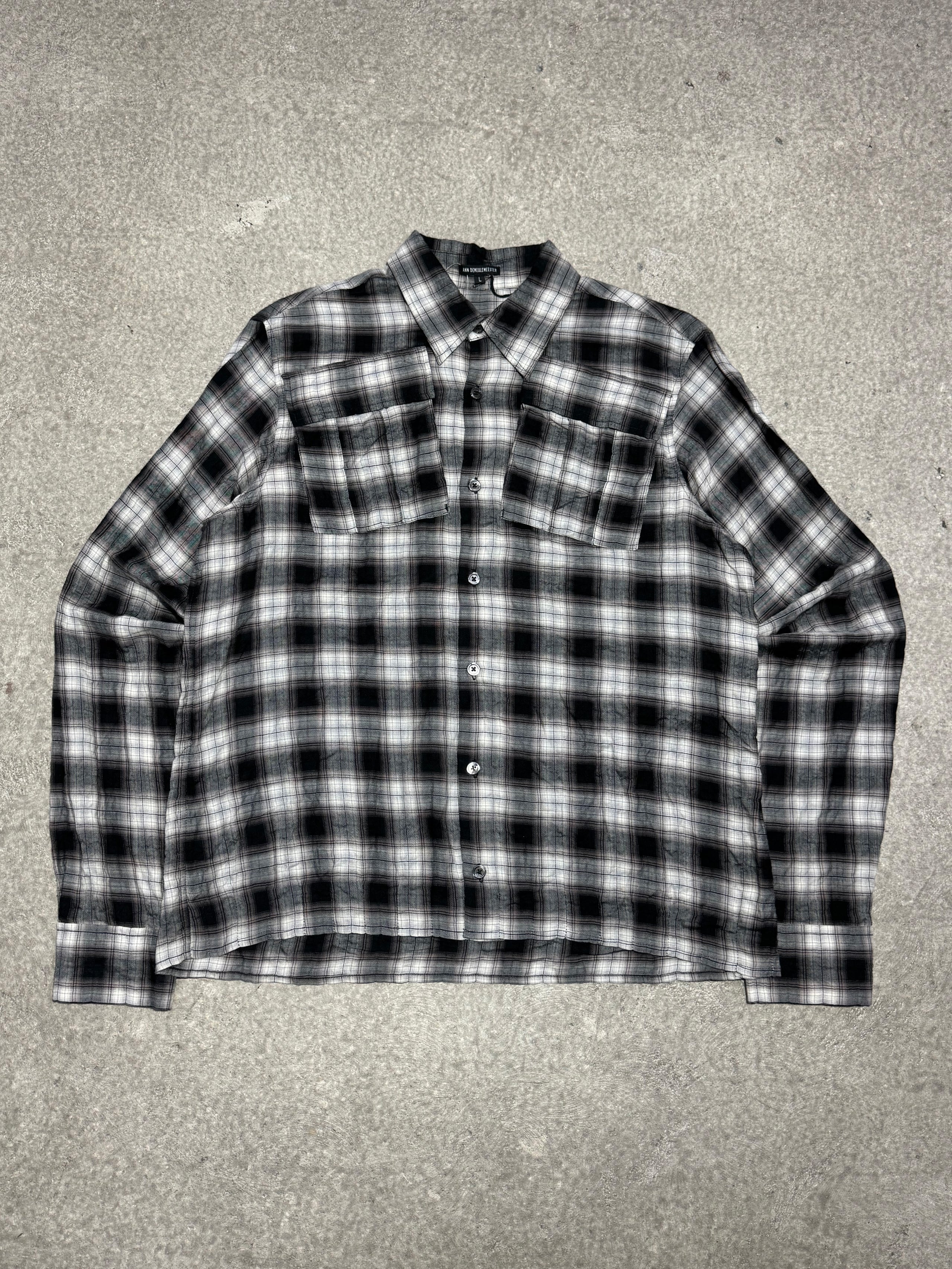ANN DEMEULEMEESTER WRINKLED FLANNEL SHIRT