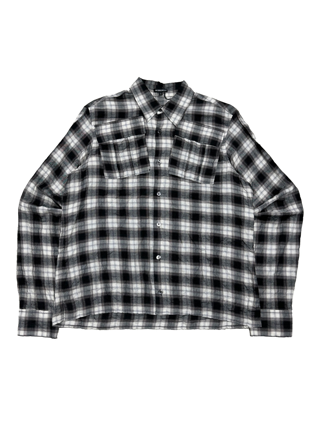 ANN DEMEULEMEESTER WRINKLED FLANNEL SHIRT