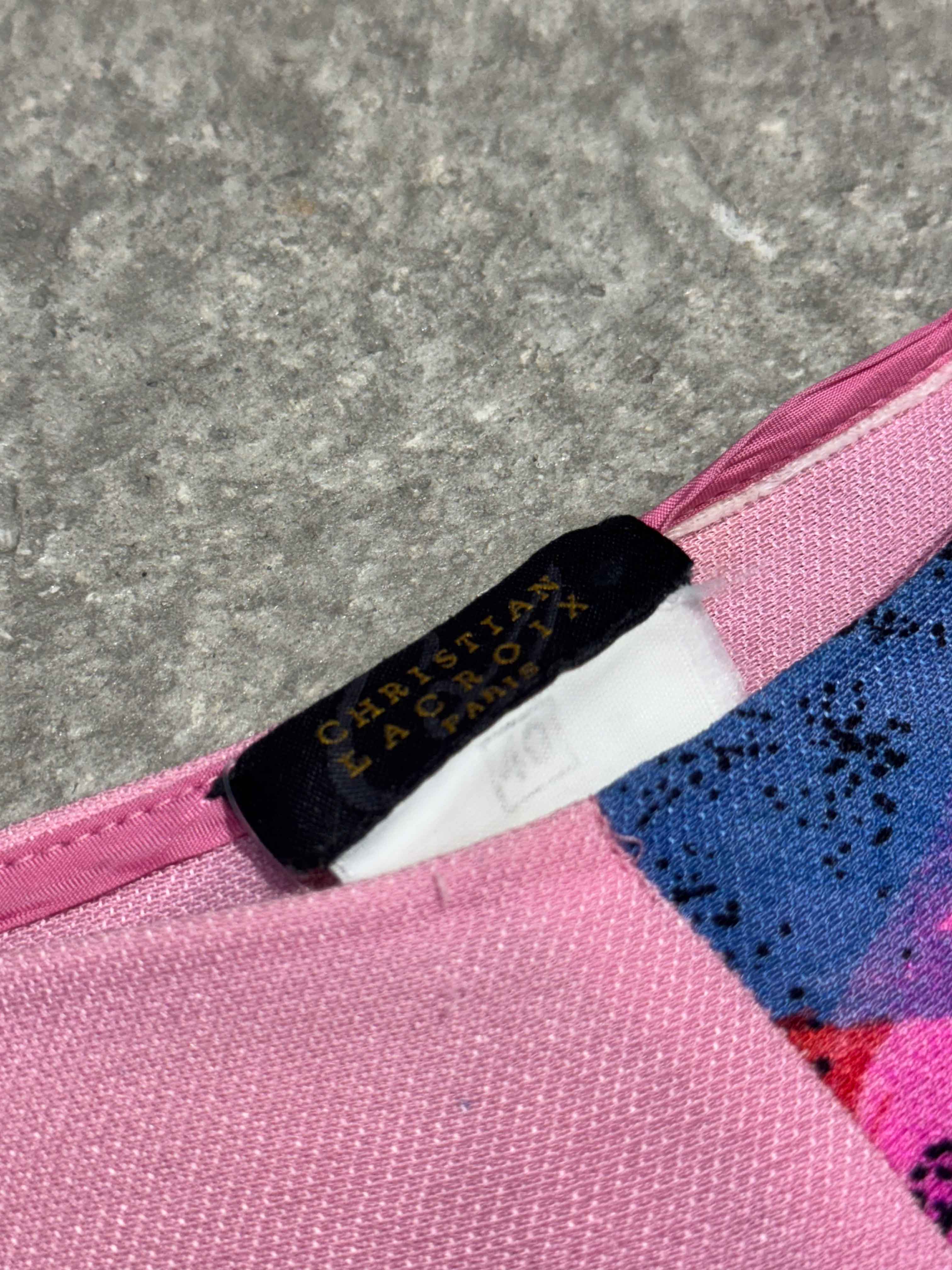 CHRISTIAN LACROIX SS 2000 PINK WIDE-LEG TROUSERS