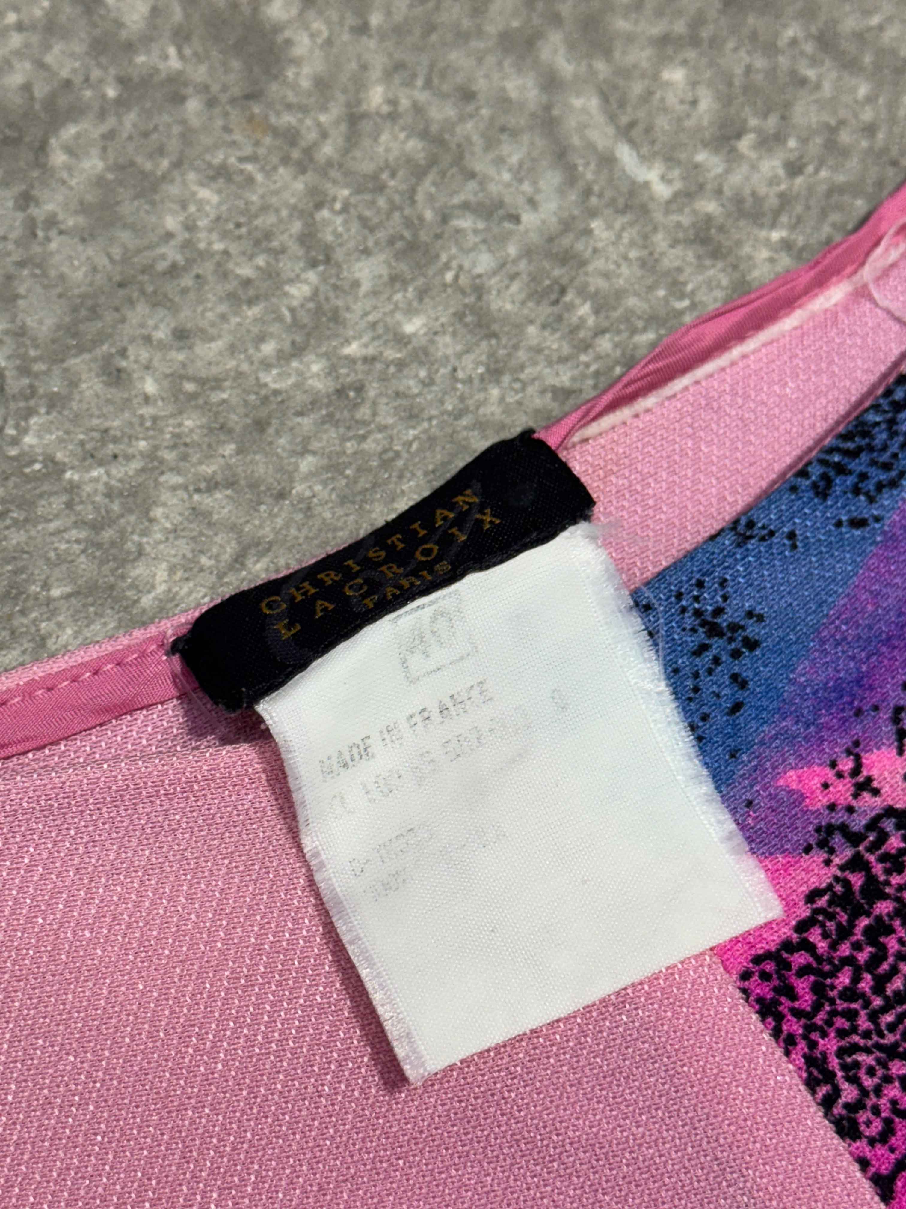 CHRISTIAN LACROIX SS 2000 PINK WIDE-LEG TROUSERS