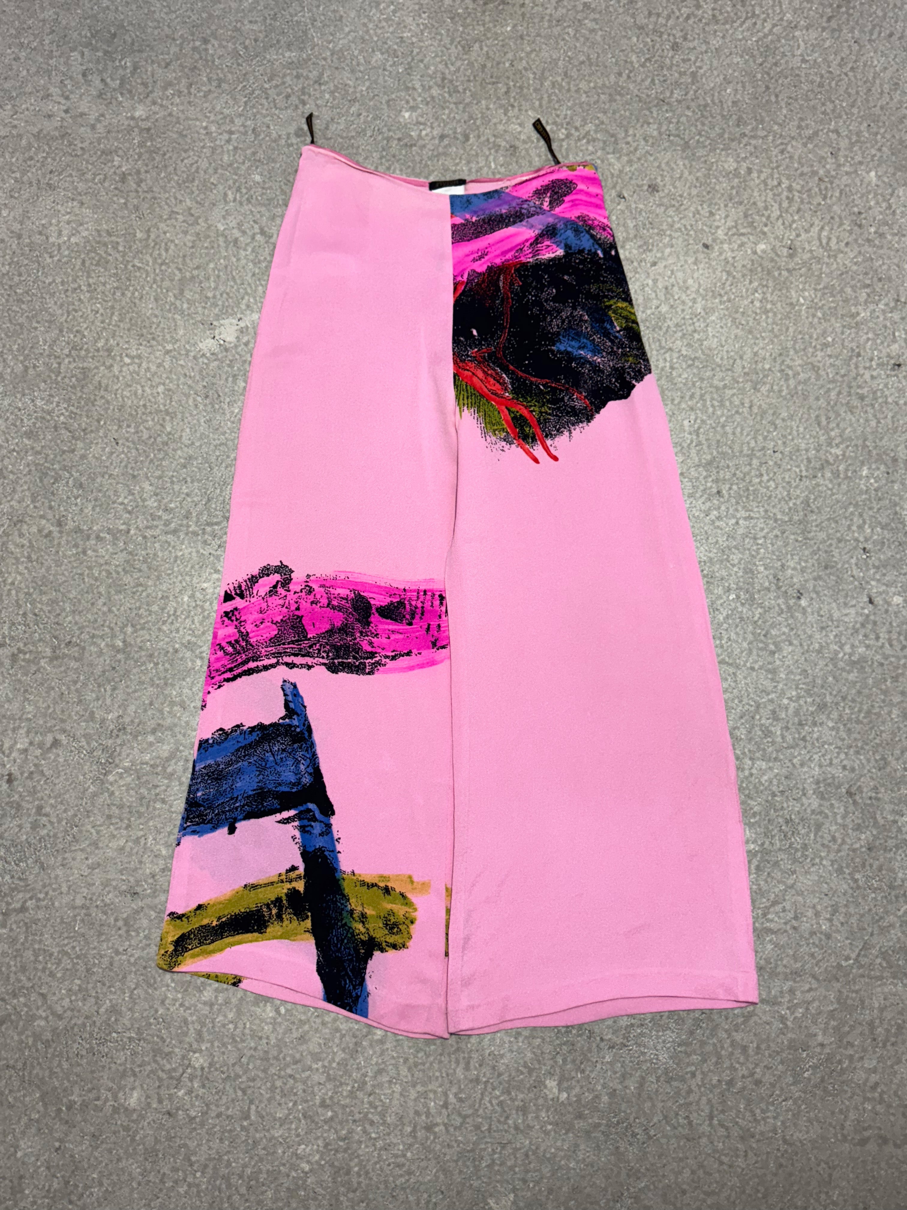 CHRISTIAN LACROIX SS 2000 PINK WIDE-LEG TROUSERS