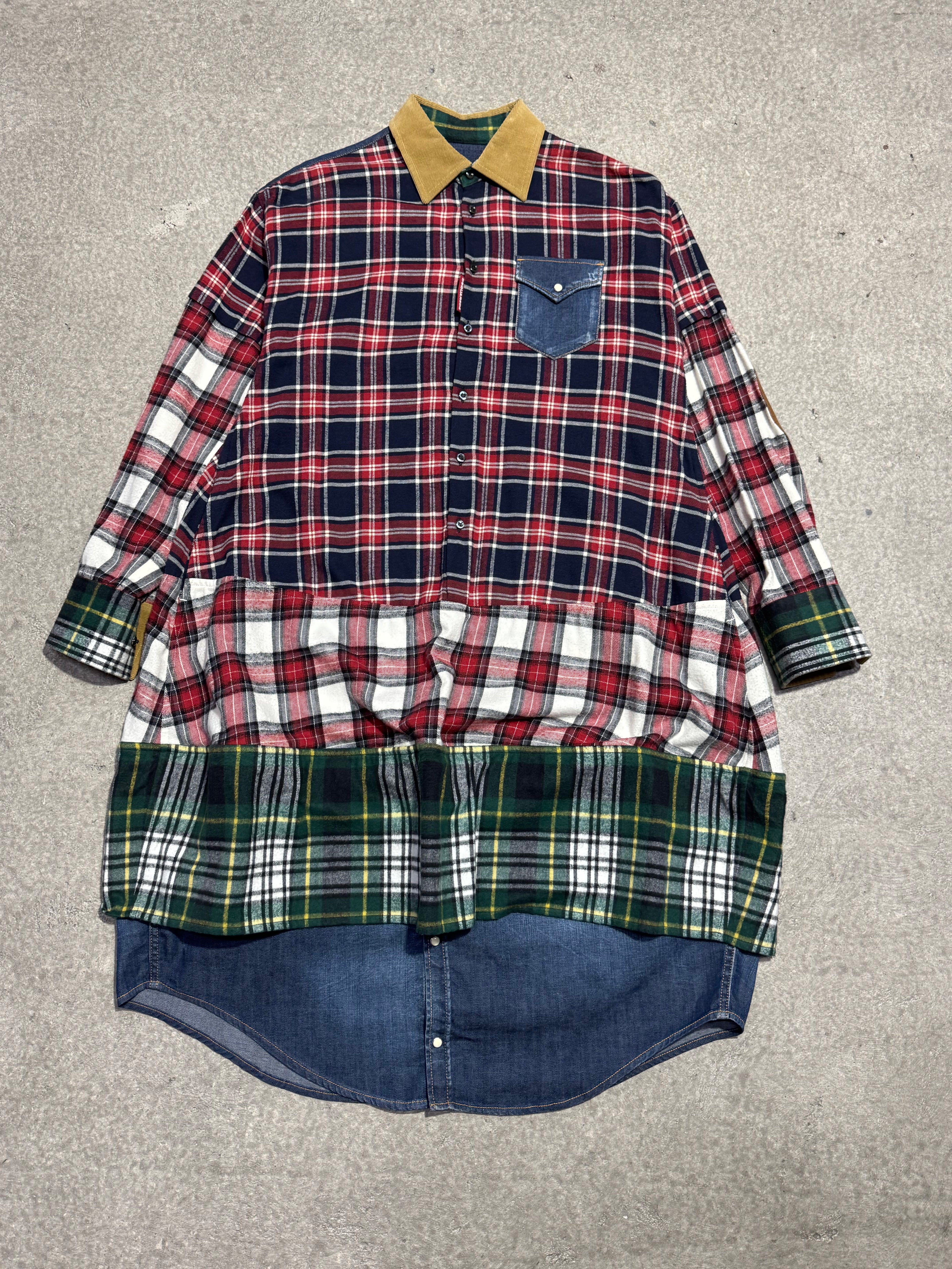 DSQUARED2 PRE-FALL 2019 MULTI PLAID DRESS