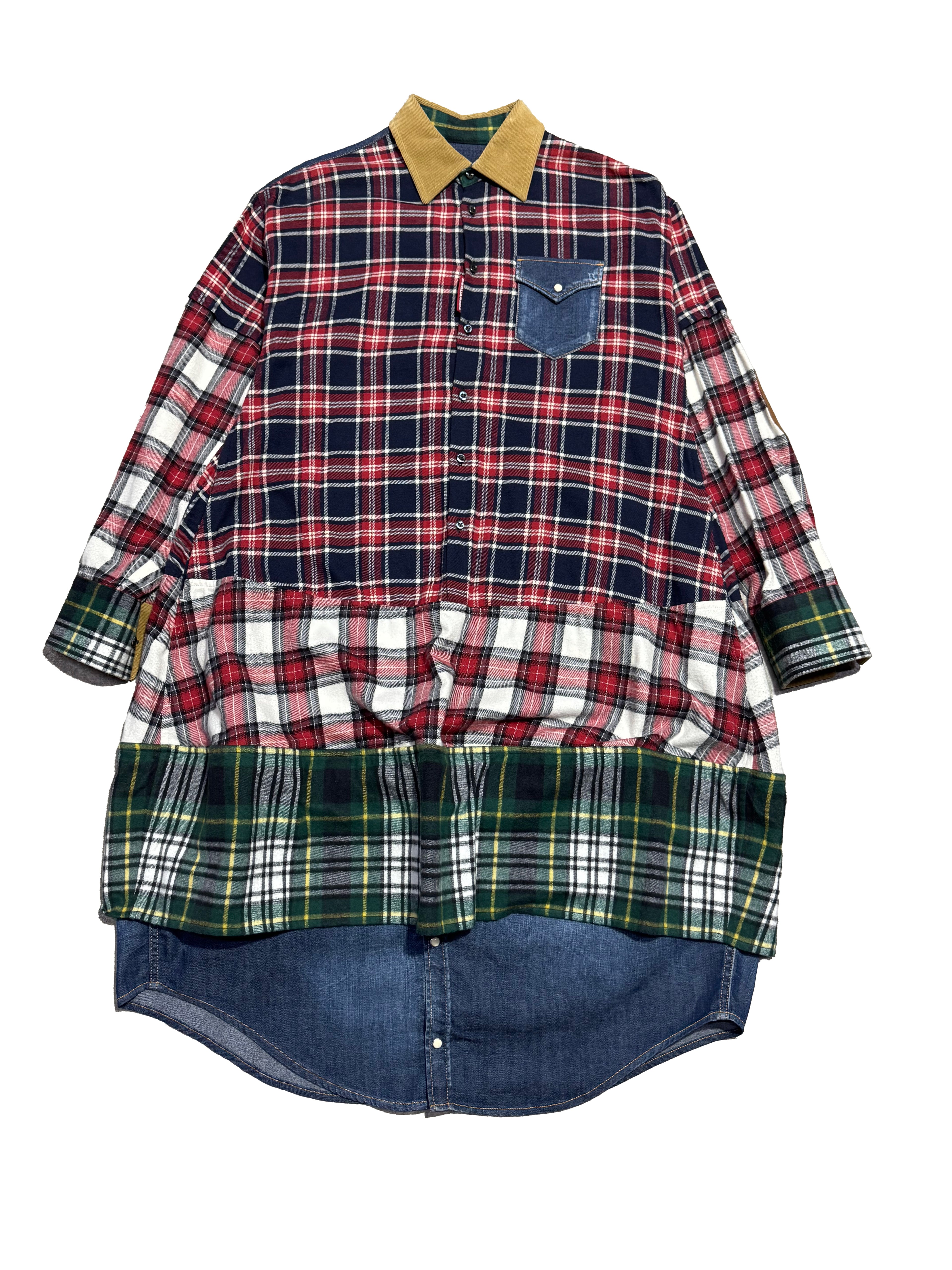 DSQUARED2 PRE-FALL 2019 MULTI PLAID DRESS