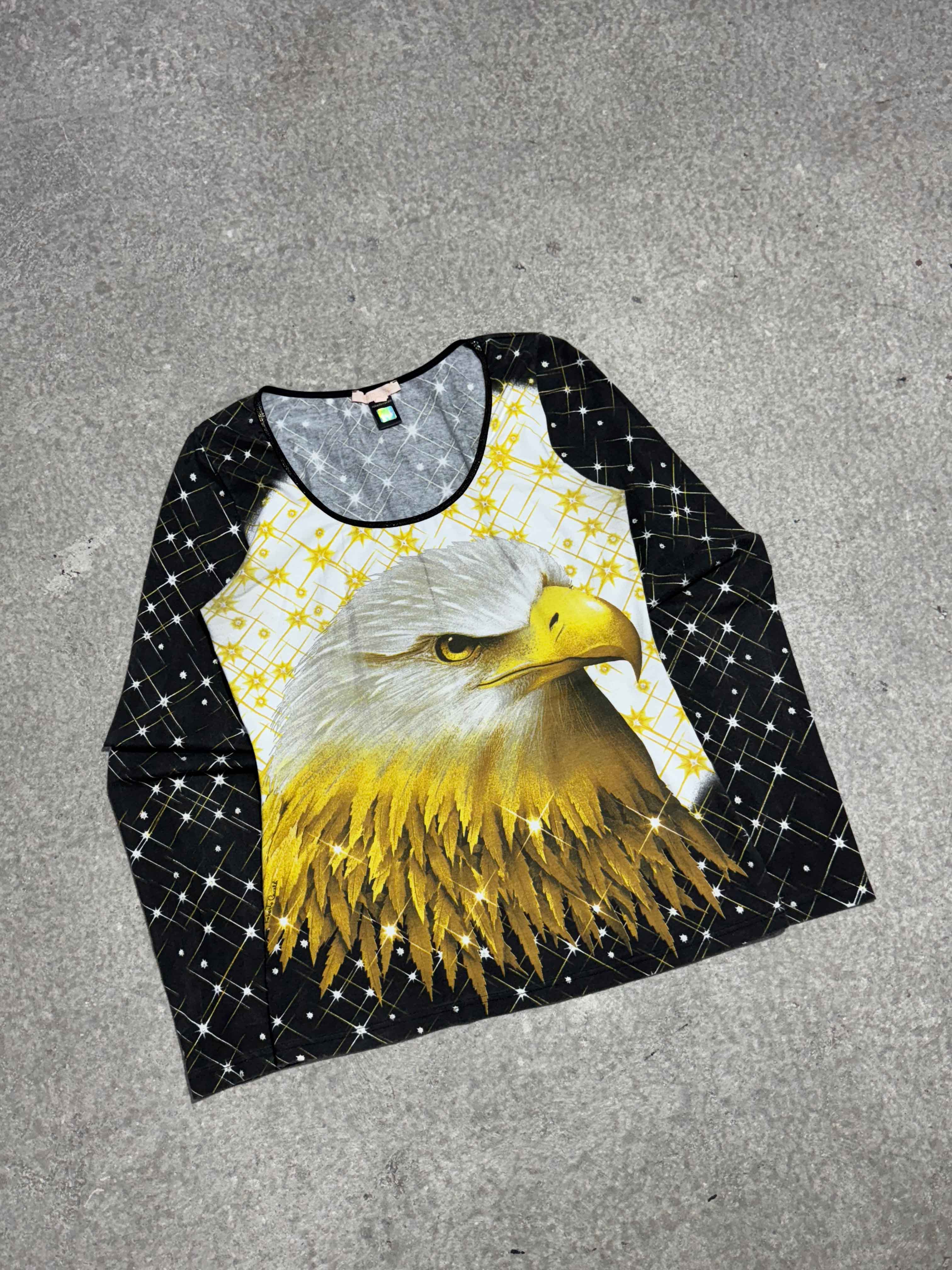 2000S ROBERTO CAVALLI EAGLE GRAPHIC LONG SLEEVE