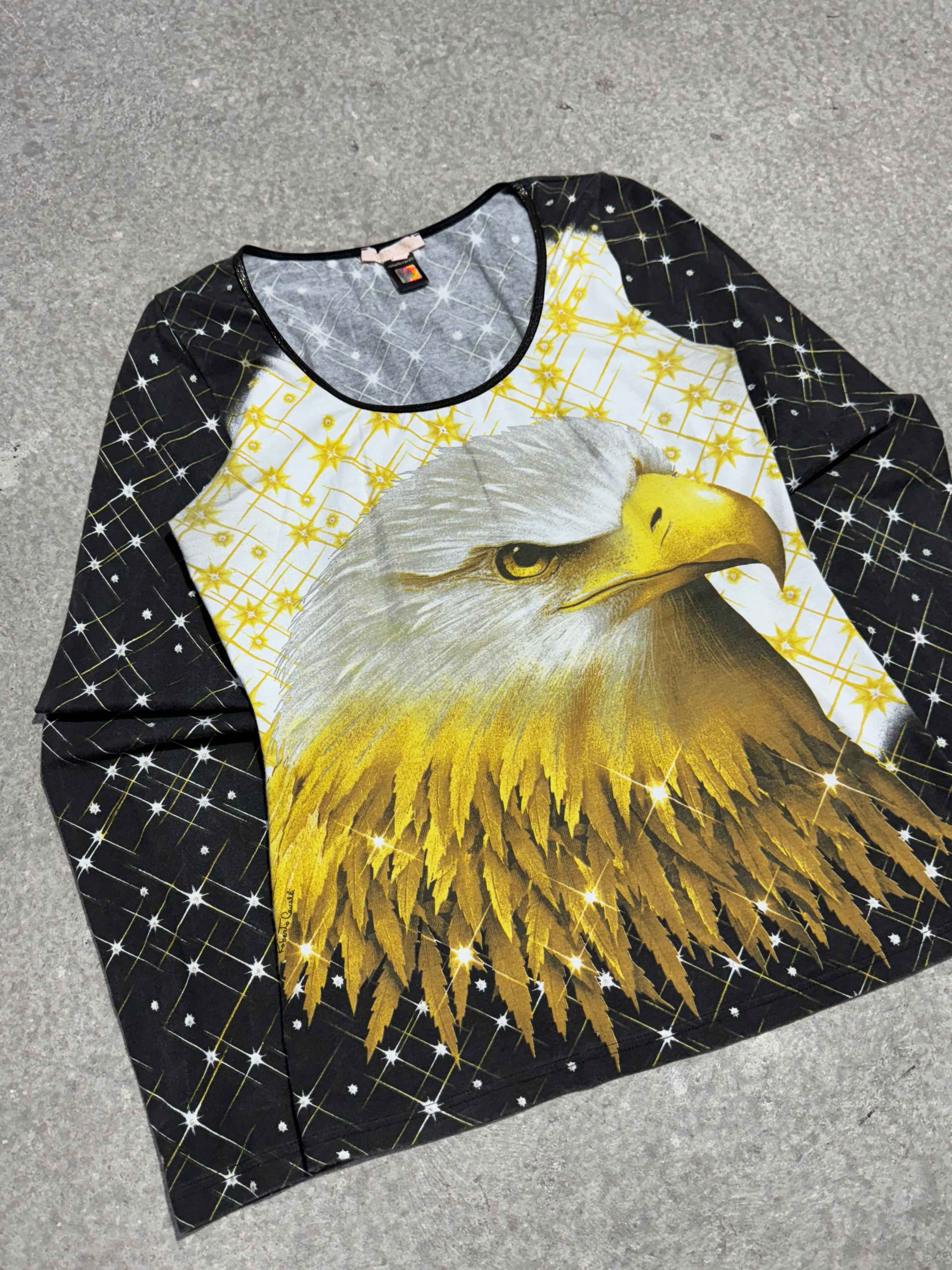 2000S ROBERTO CAVALLI EAGLE GRAPHIC LONG SLEEVE