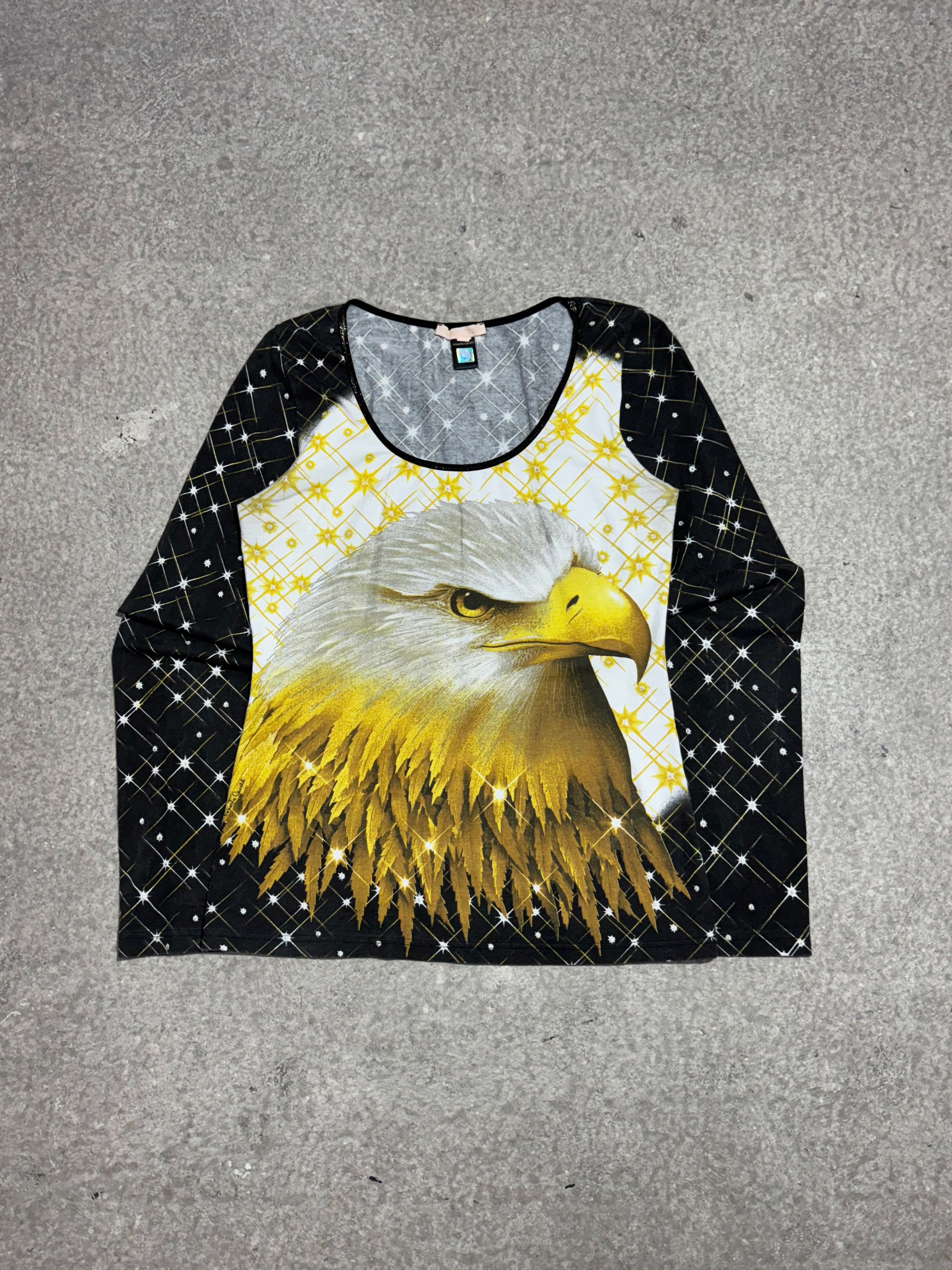 2000S ROBERTO CAVALLI EAGLE GRAPHIC LONG SLEEVE