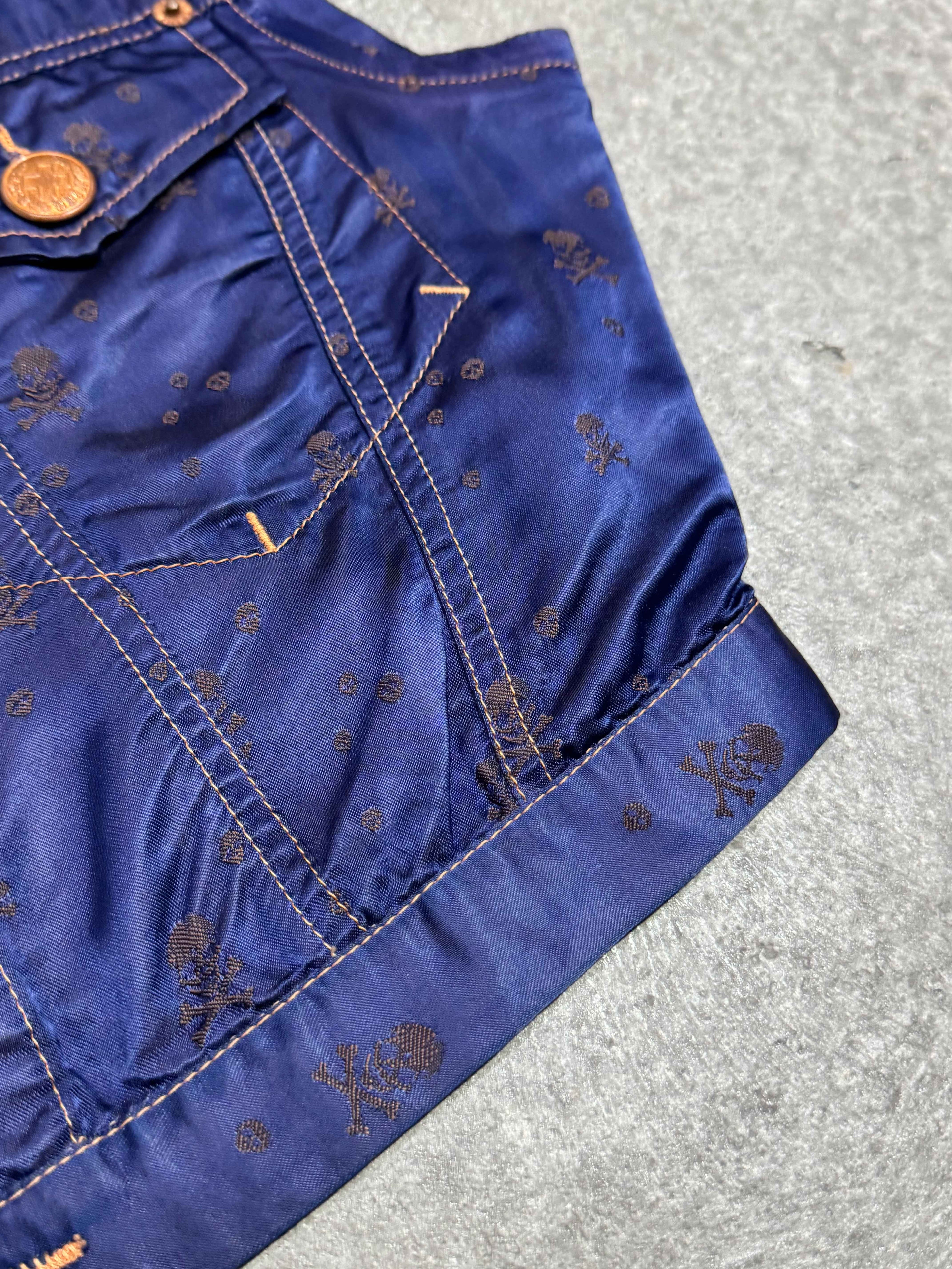 FW 1995 JEAN PAUL GAULTIER JEANS SKULL SATIN VEST