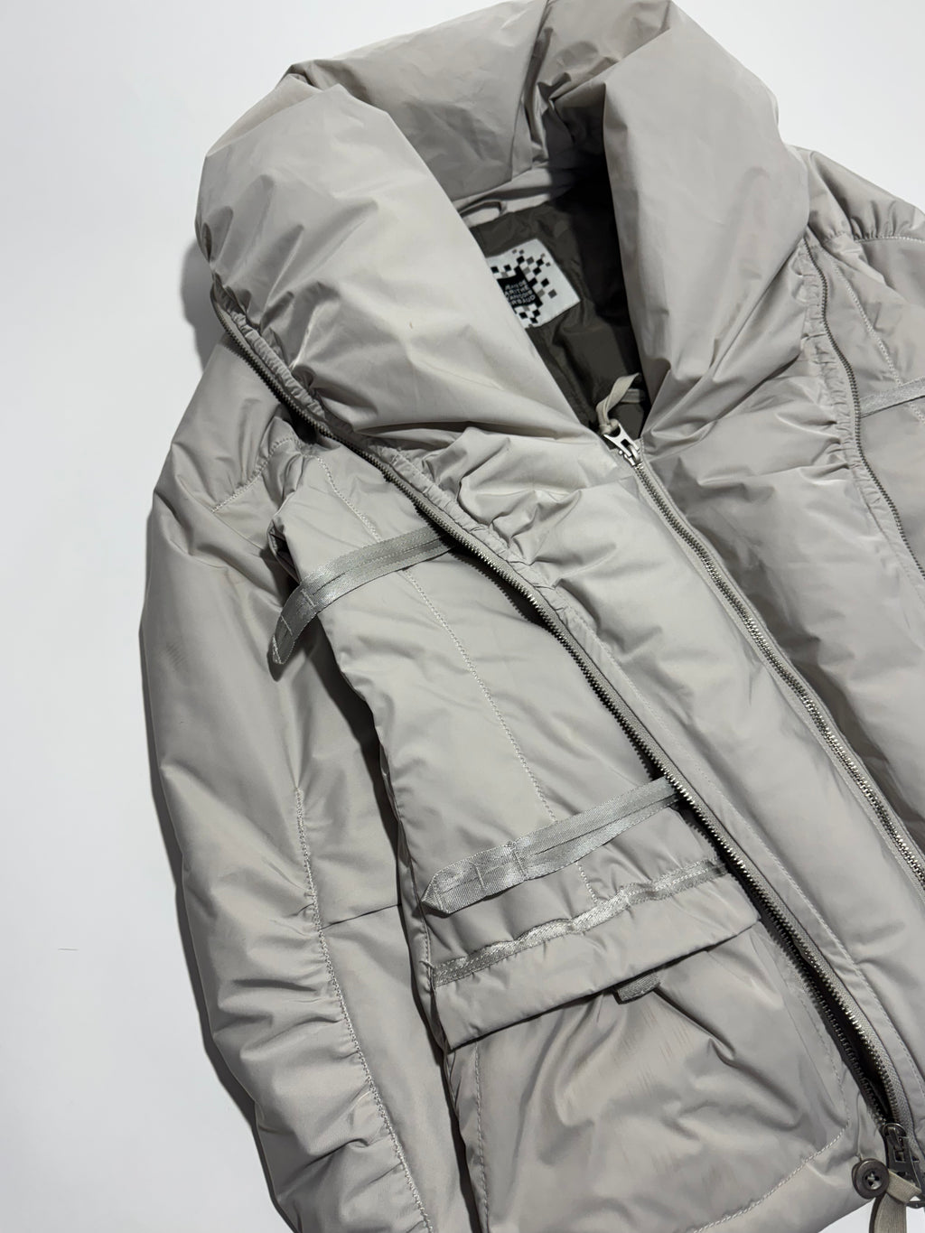 2000s Marithé + François Girbaud cream Multi zip expandable jacket