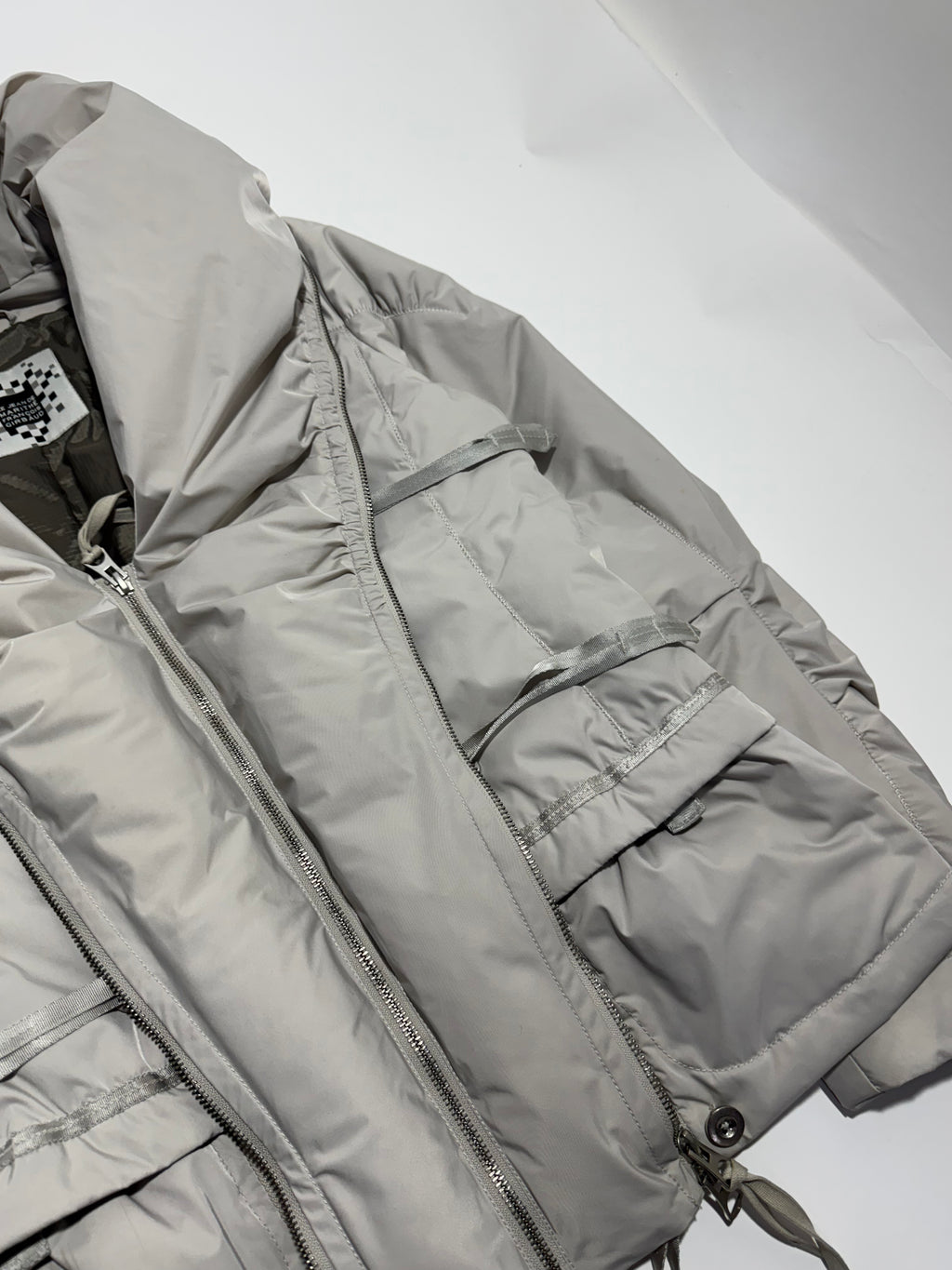 2000s Marithé + François Girbaud cream Multi zip expandable jacket