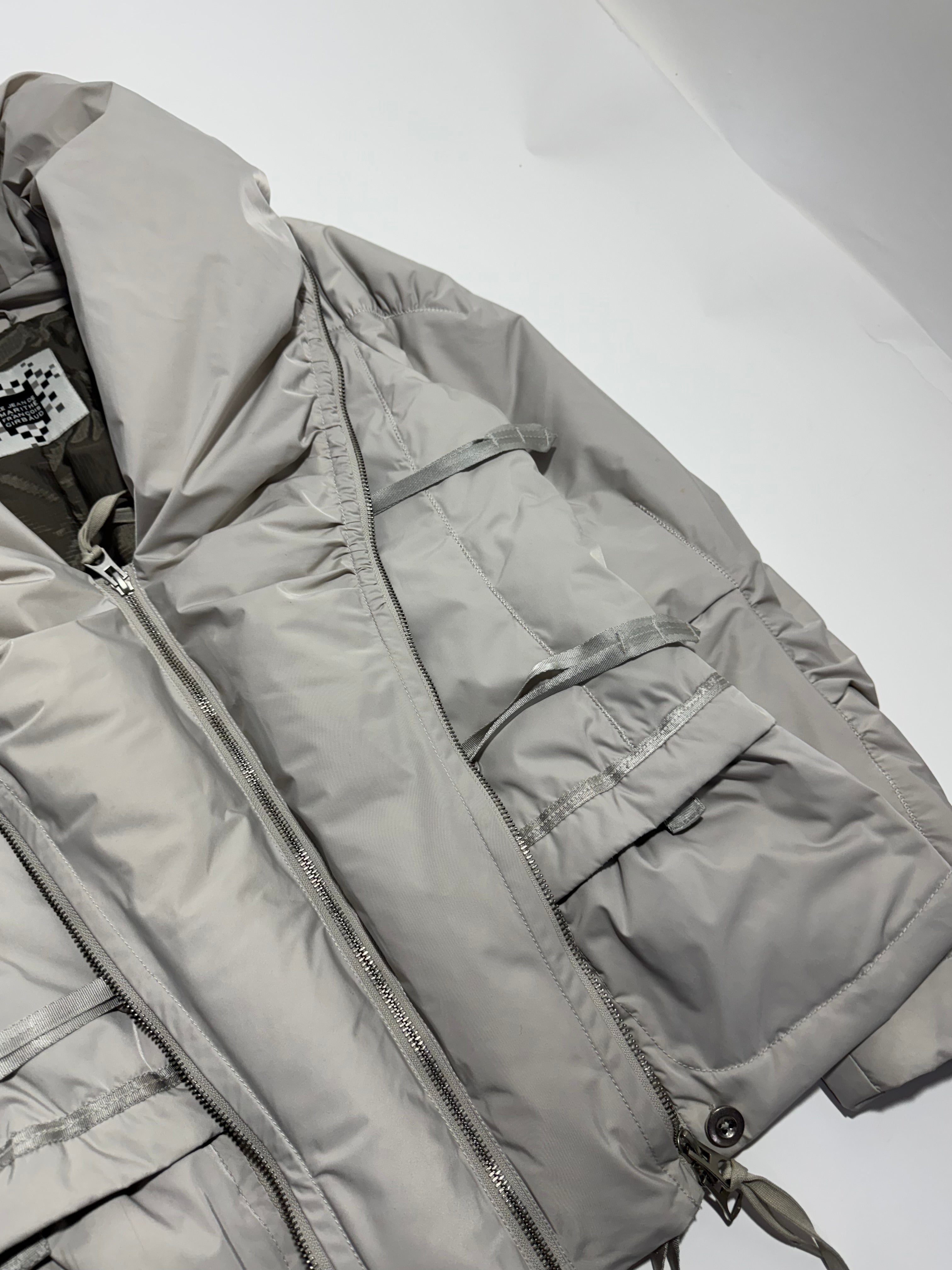 2000s Marithé + François Girbaud cream Multi zip expandable jacket