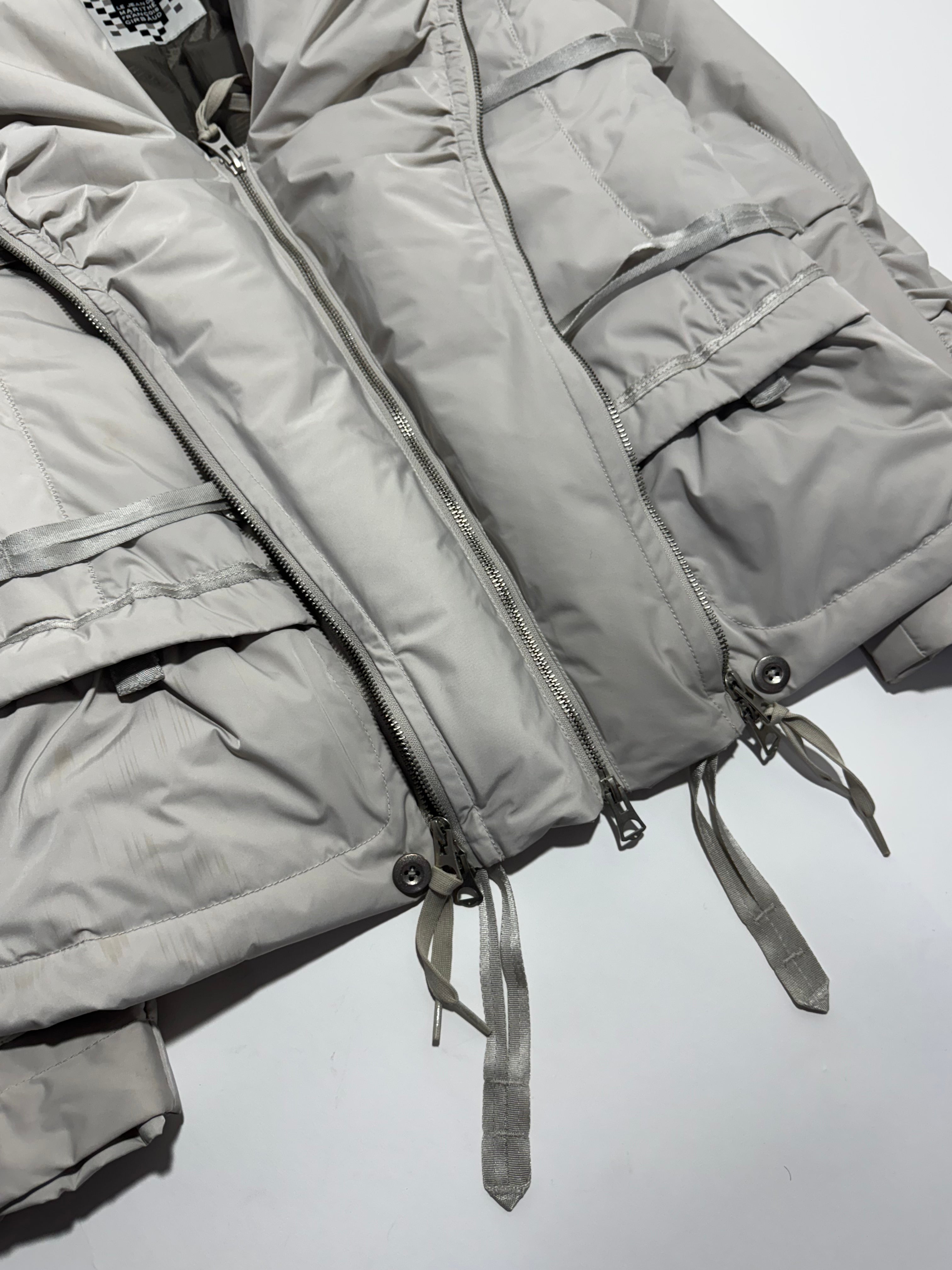 2000s Marithé + François Girbaud cream Multi zip expandable jacket