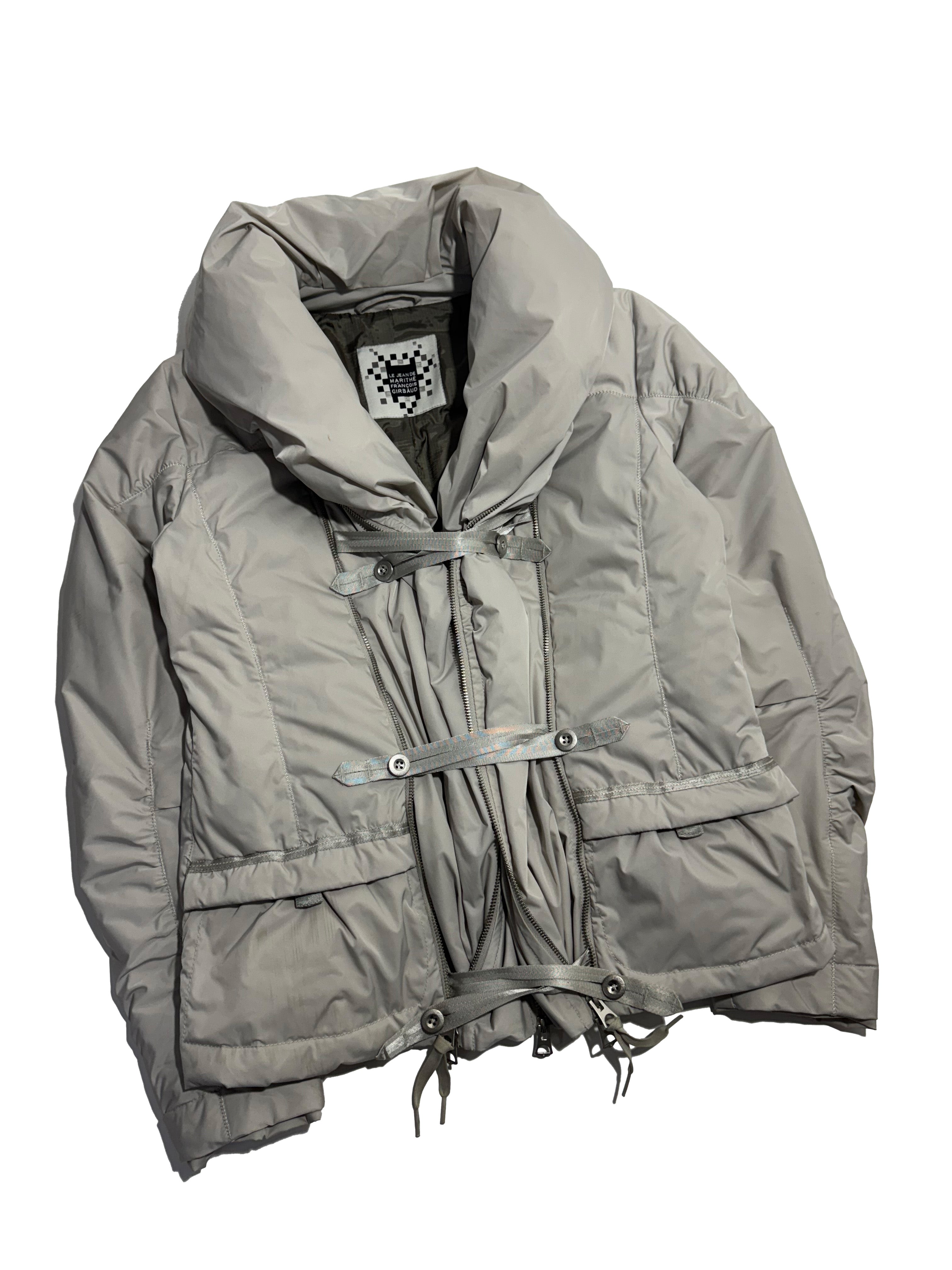 2000s Marithé + François Girbaud cream Multi zip expandable jacket