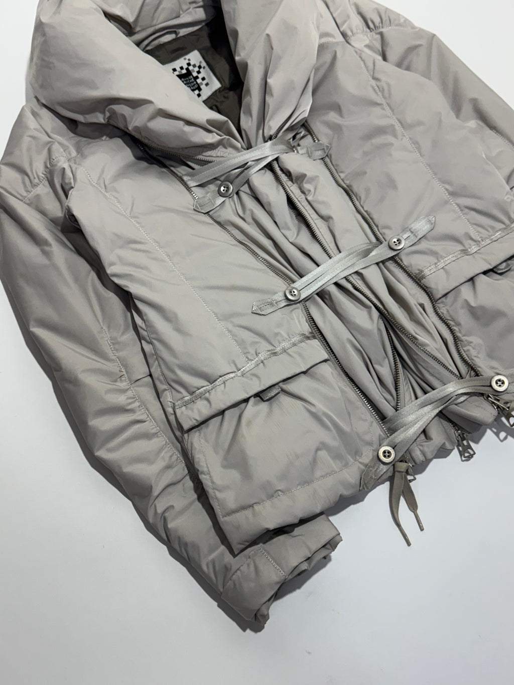 2000s Marithé + François Girbaud cream Multi zip expandable jacket