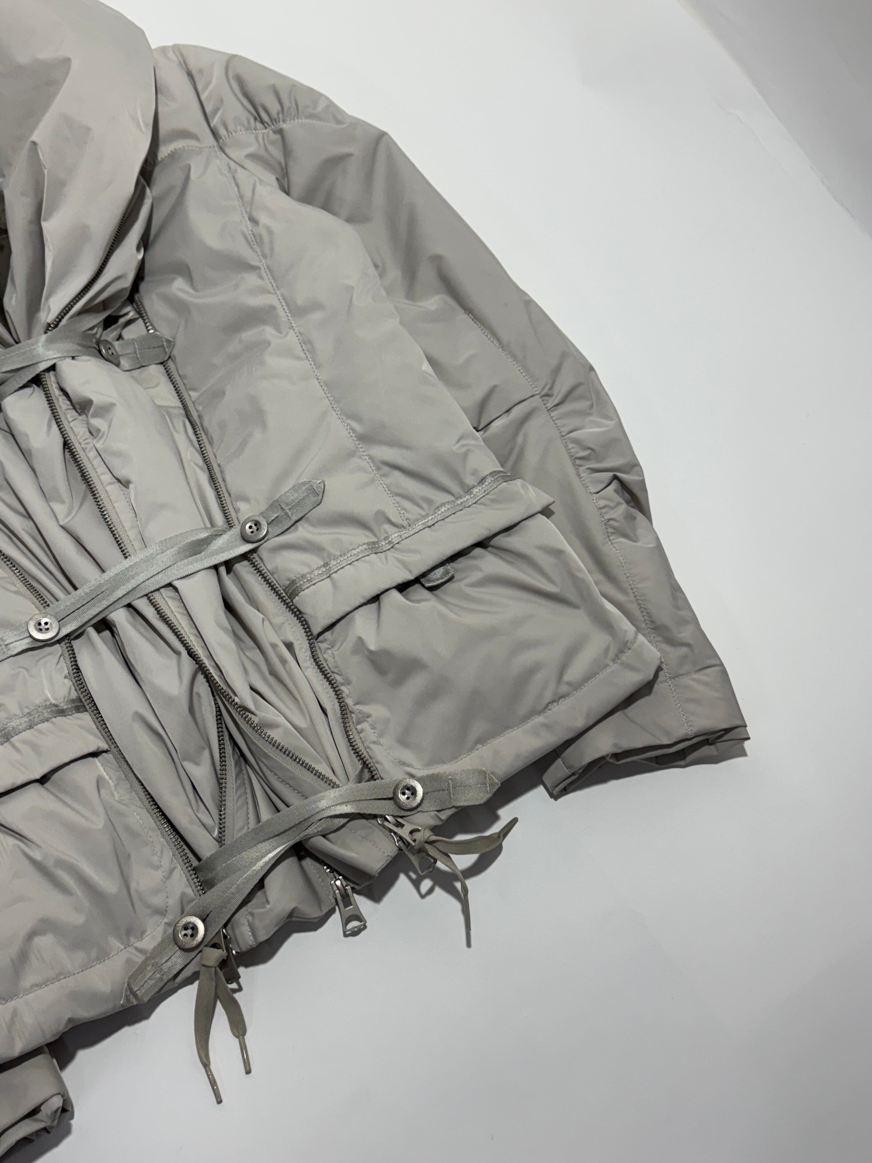 2000s Marithé + François Girbaud cream Multi zip expandable jacket