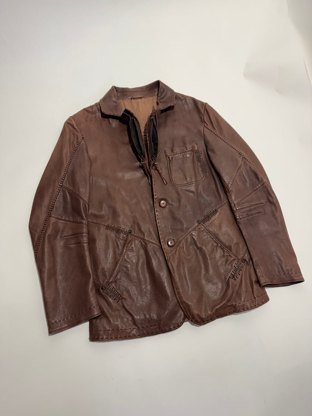 Marithé + François Girbaud Fall Winter 2005 Lamb skin leather jacket