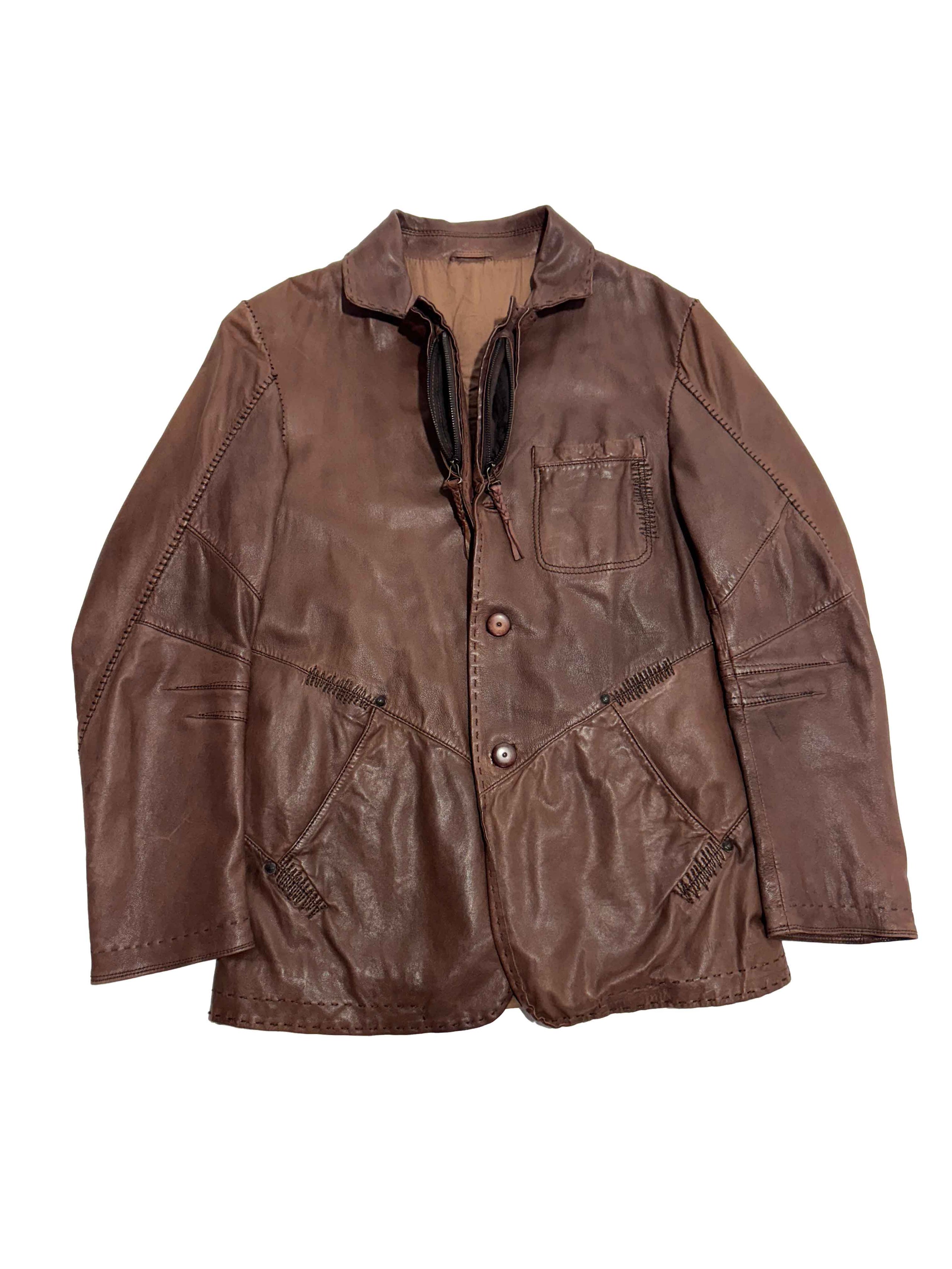 Marithé + François Girbaud Fall Winter 2005 Lamb skin leather jacket