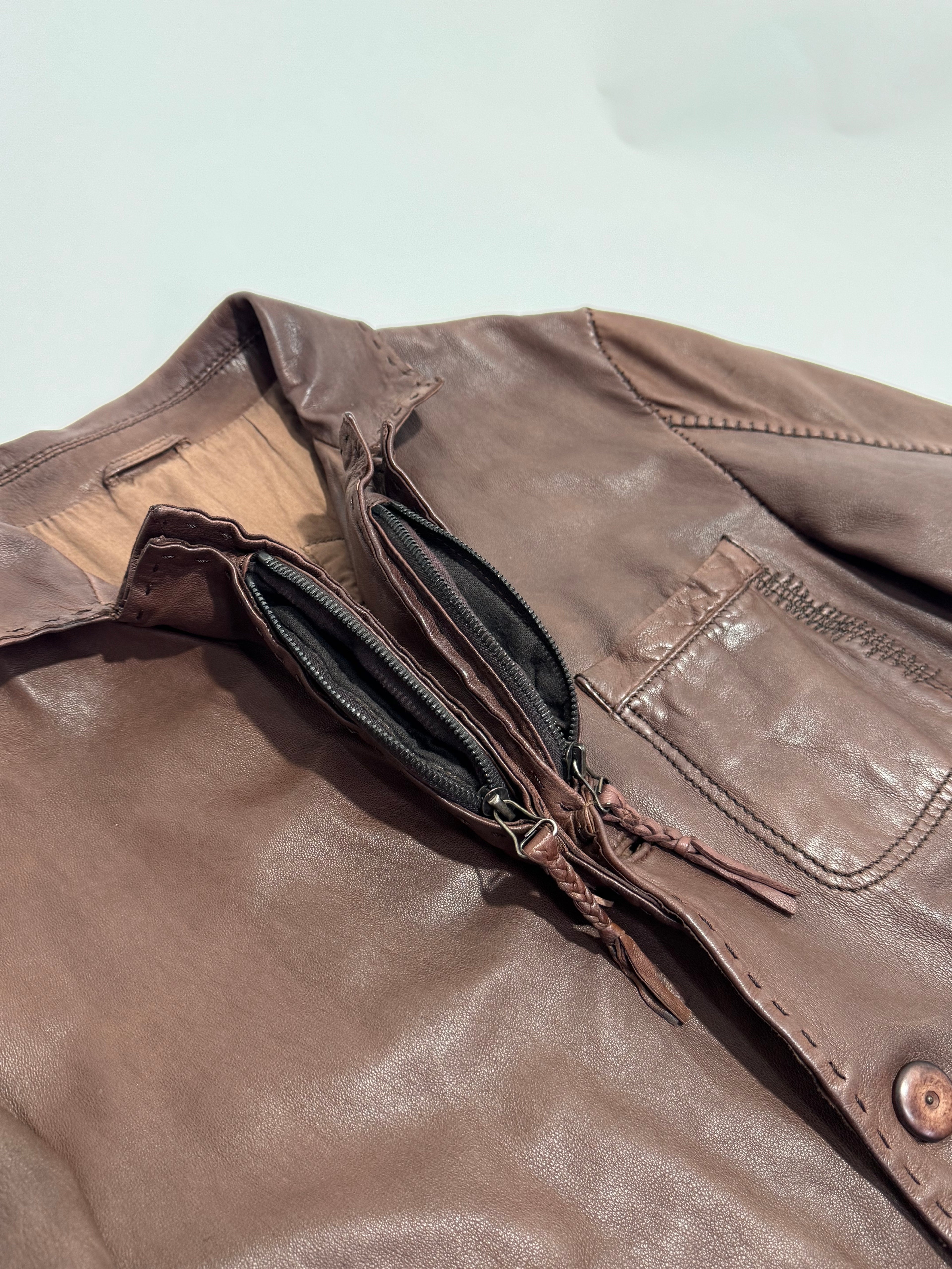 Marithé + François Girbaud Fall Winter 2005 Lamb skin leather jacket