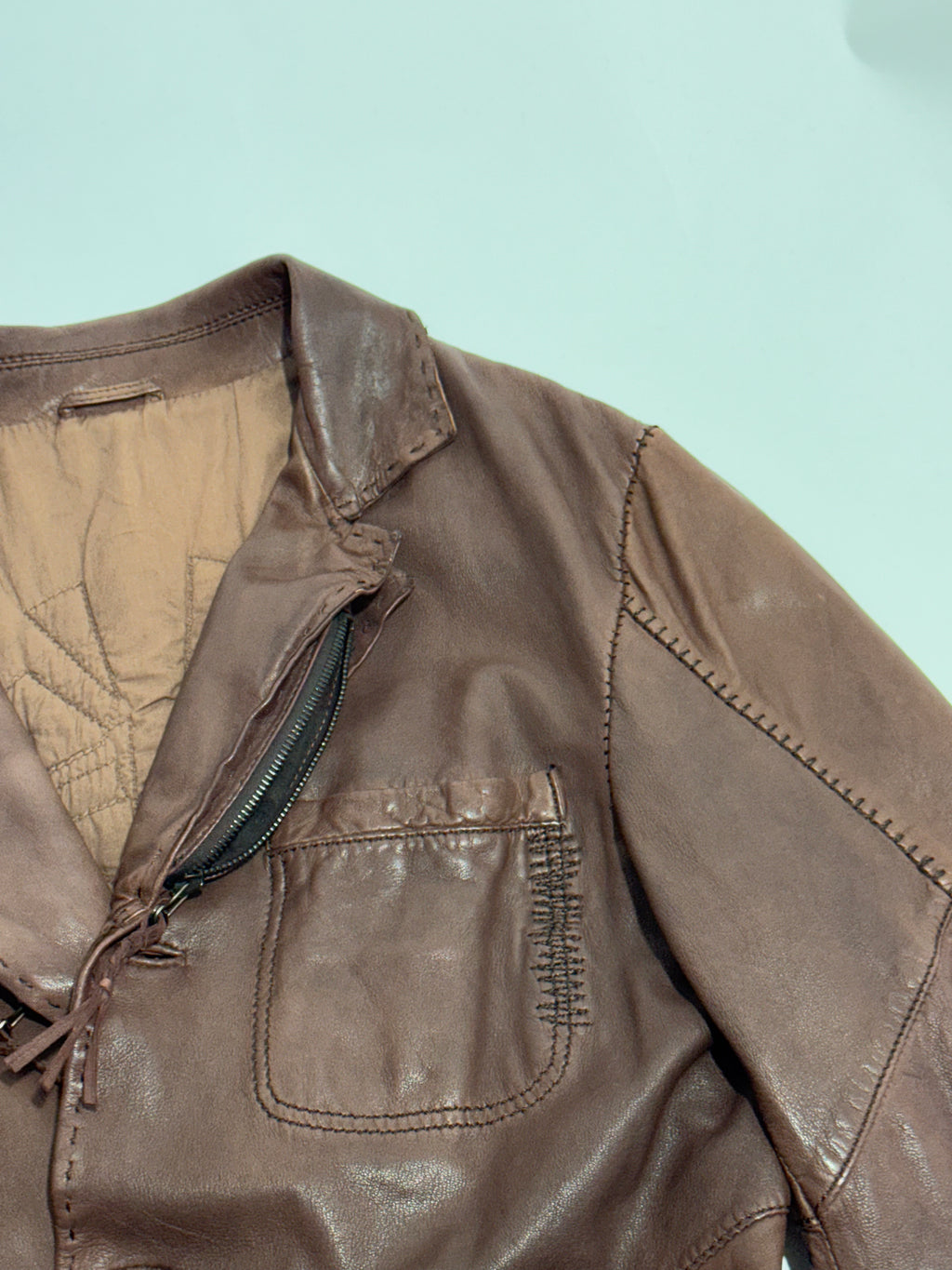 Marithé + François Girbaud Fall Winter 2005 Lamb skin leather jacket