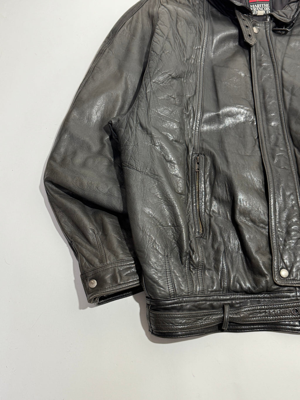 1990s Les Millesimes de Marithé François Girbaud leather jacket