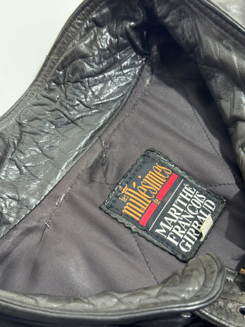 1990s Les Millesimes de Marithé François Girbaud leather jacket