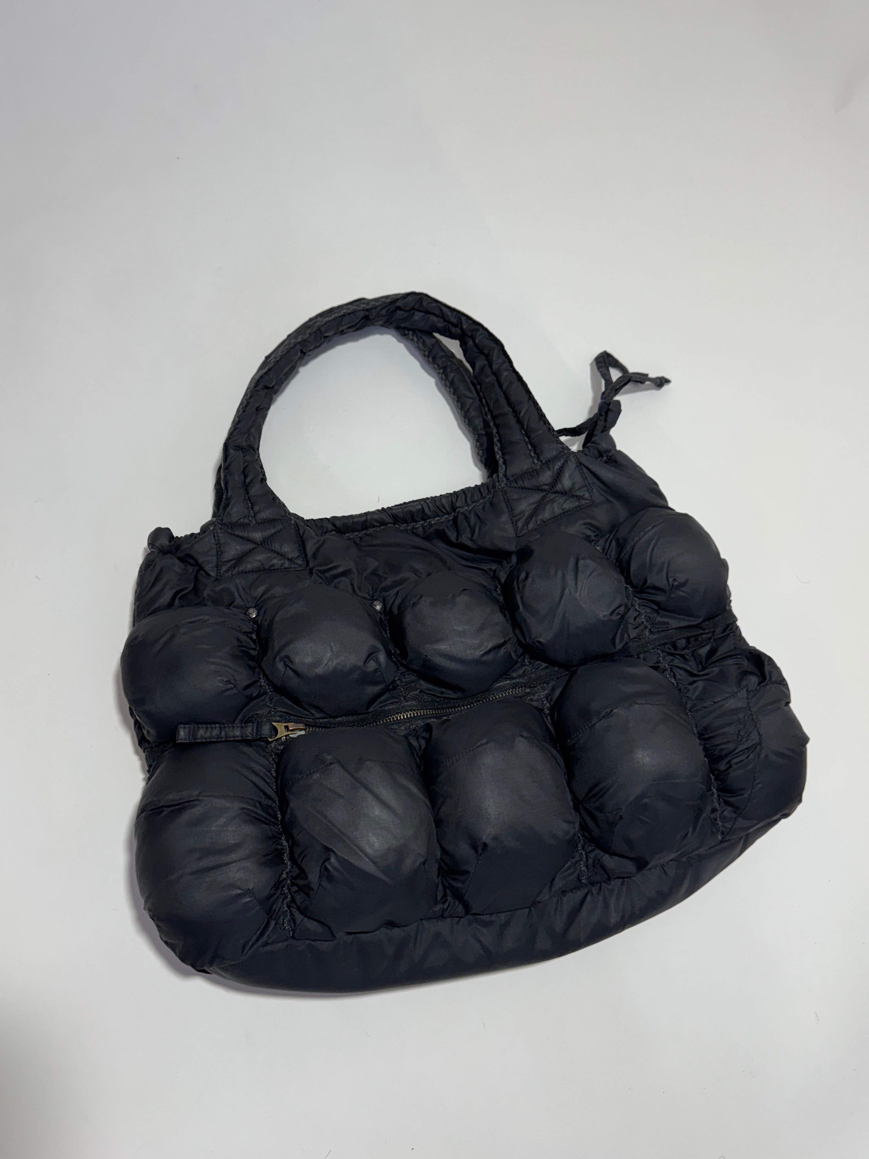 2000s Marithé + François Girbaud Pokachu Multipocket Black Nylon Bag