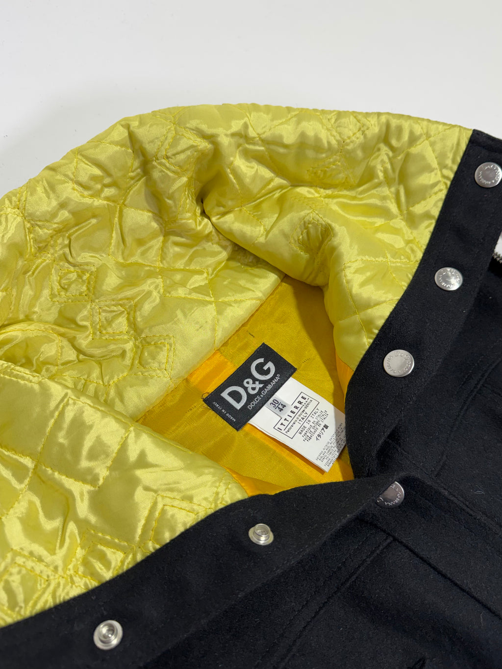 Dolce & Gabbana F/W 2003 Black Wool Removable Sleeves Trench Coat