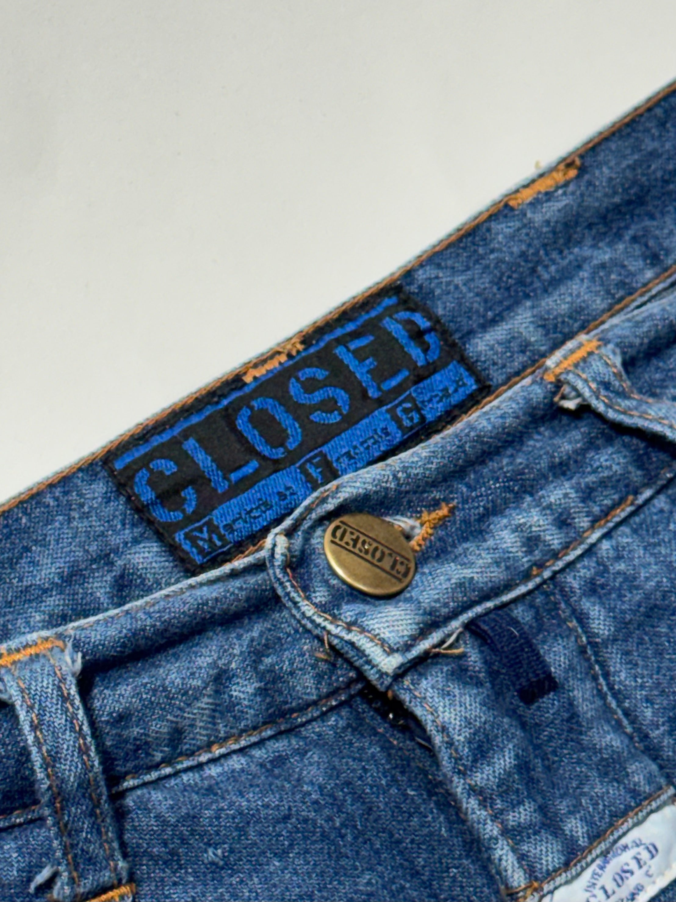 90s Marithé + François Girbaud Closed Buckle-Back Wide Leg Jeans
