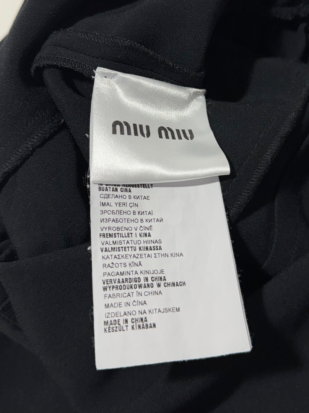SS 2015 Miu Miu midi dress black