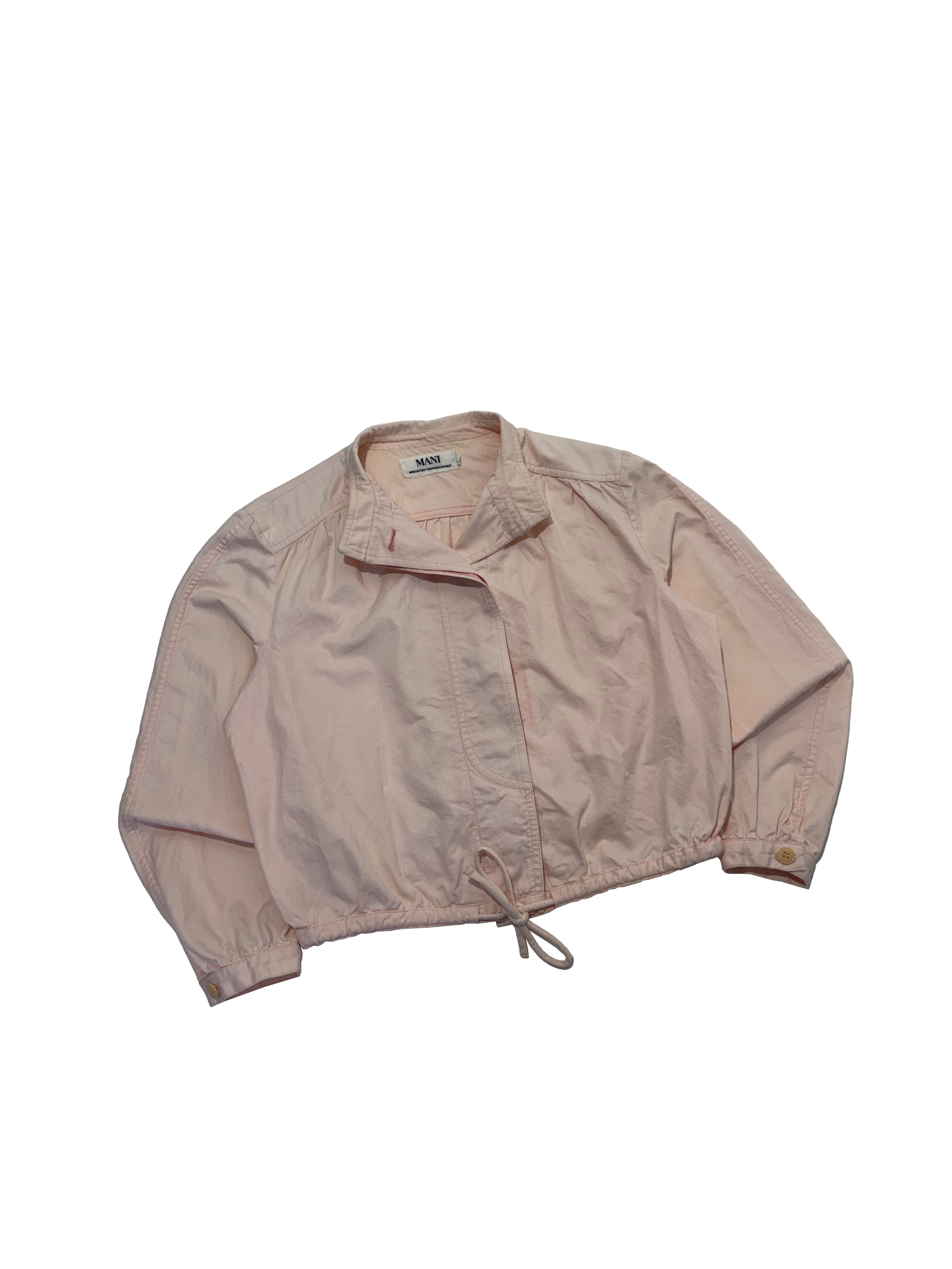 80s Mani by Giorgio Armani light bomber jacket pink