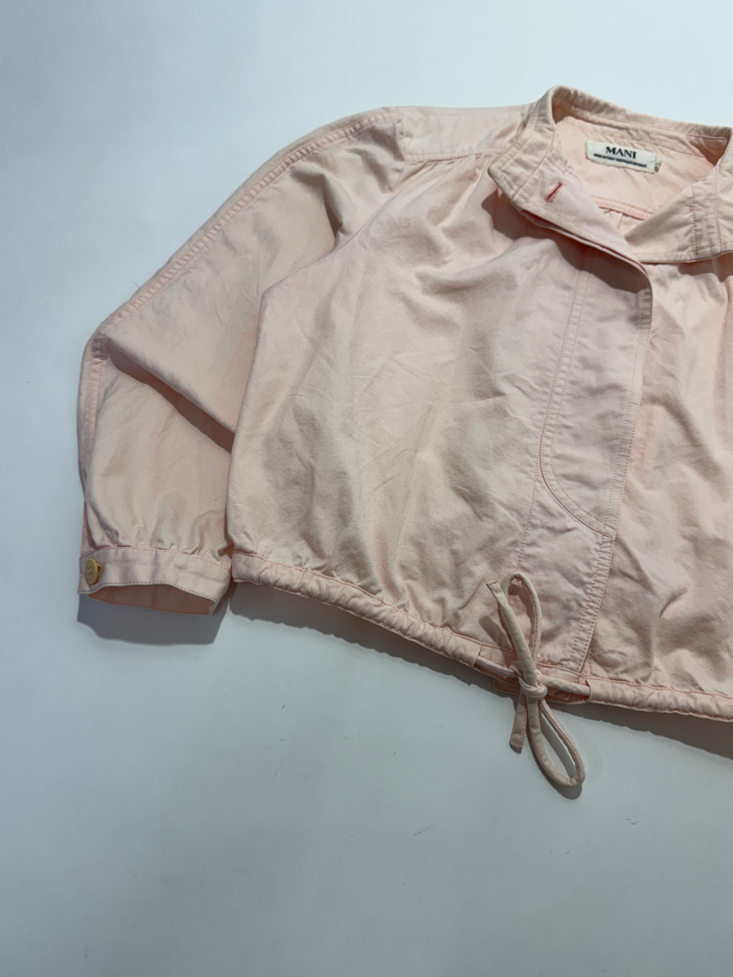 80s Mani by Giorgio Armani light bomber jacket pink