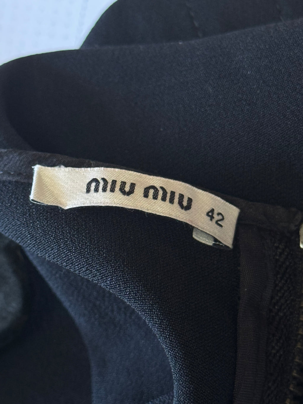 SS 2015 Miu Miu midi dress black