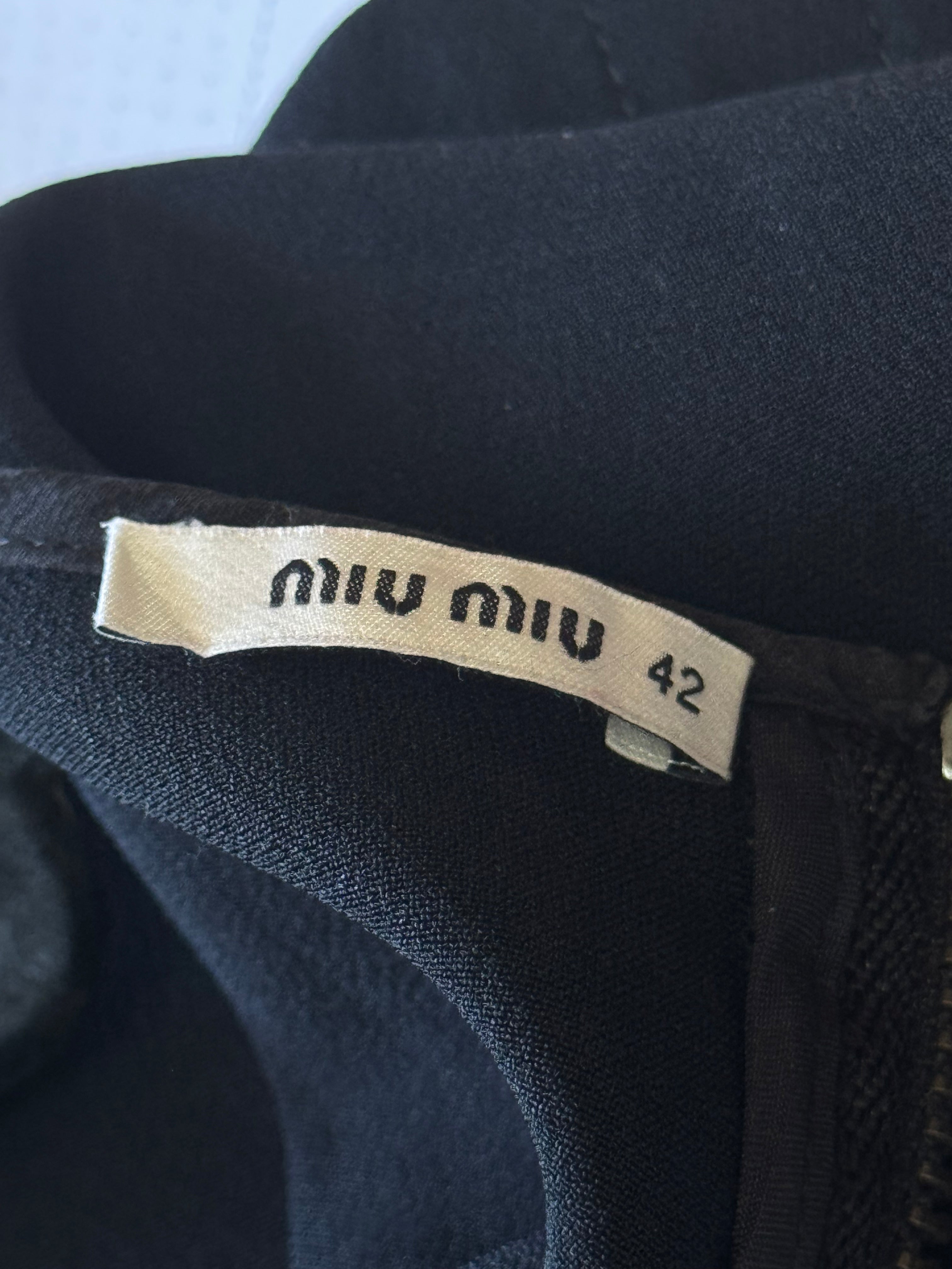 SS 2015 Miu Miu midi dress black