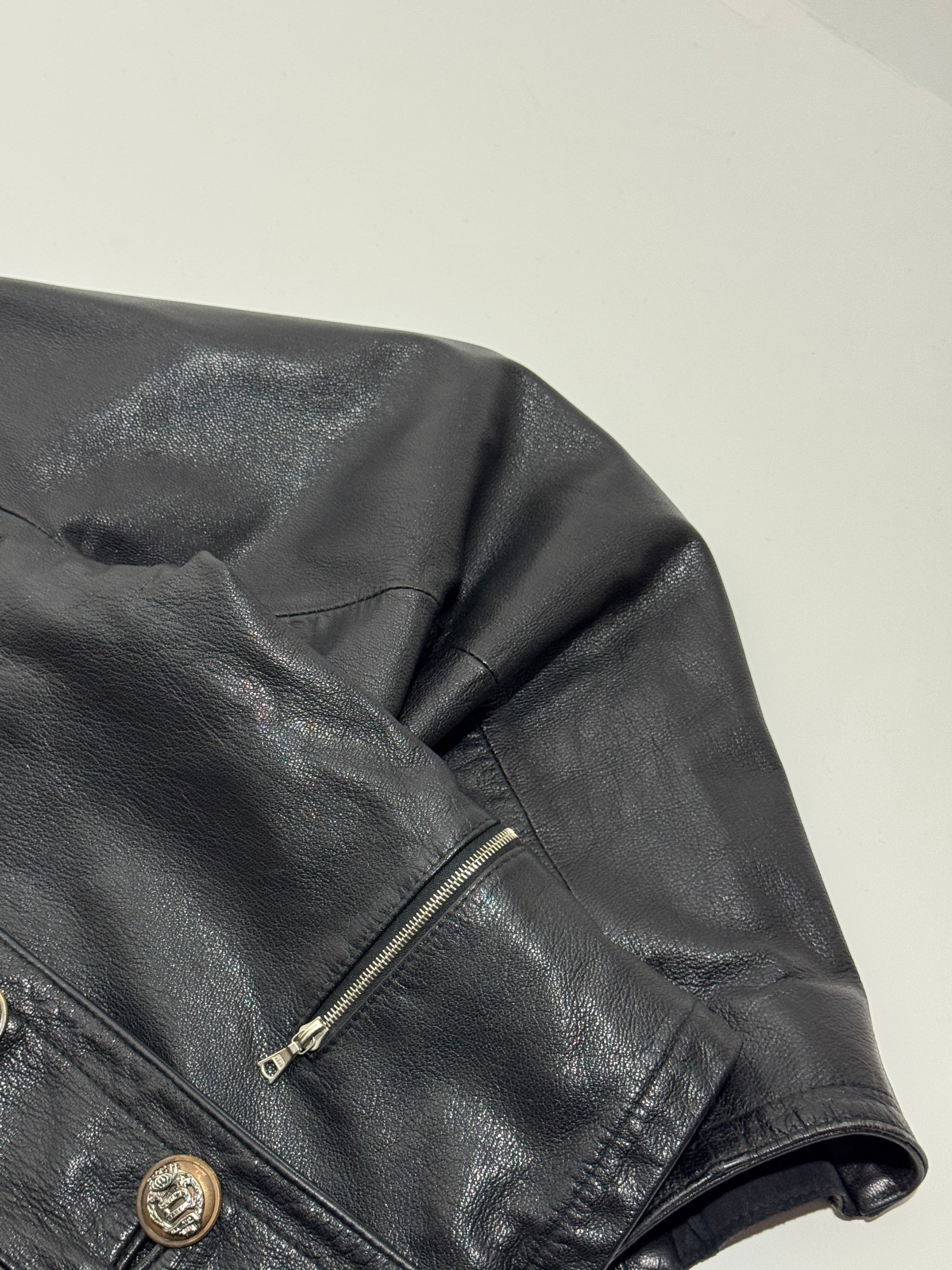 1980s Marithé + François Girbaud Compagnie Des Montagnes & des Forets leather jacket